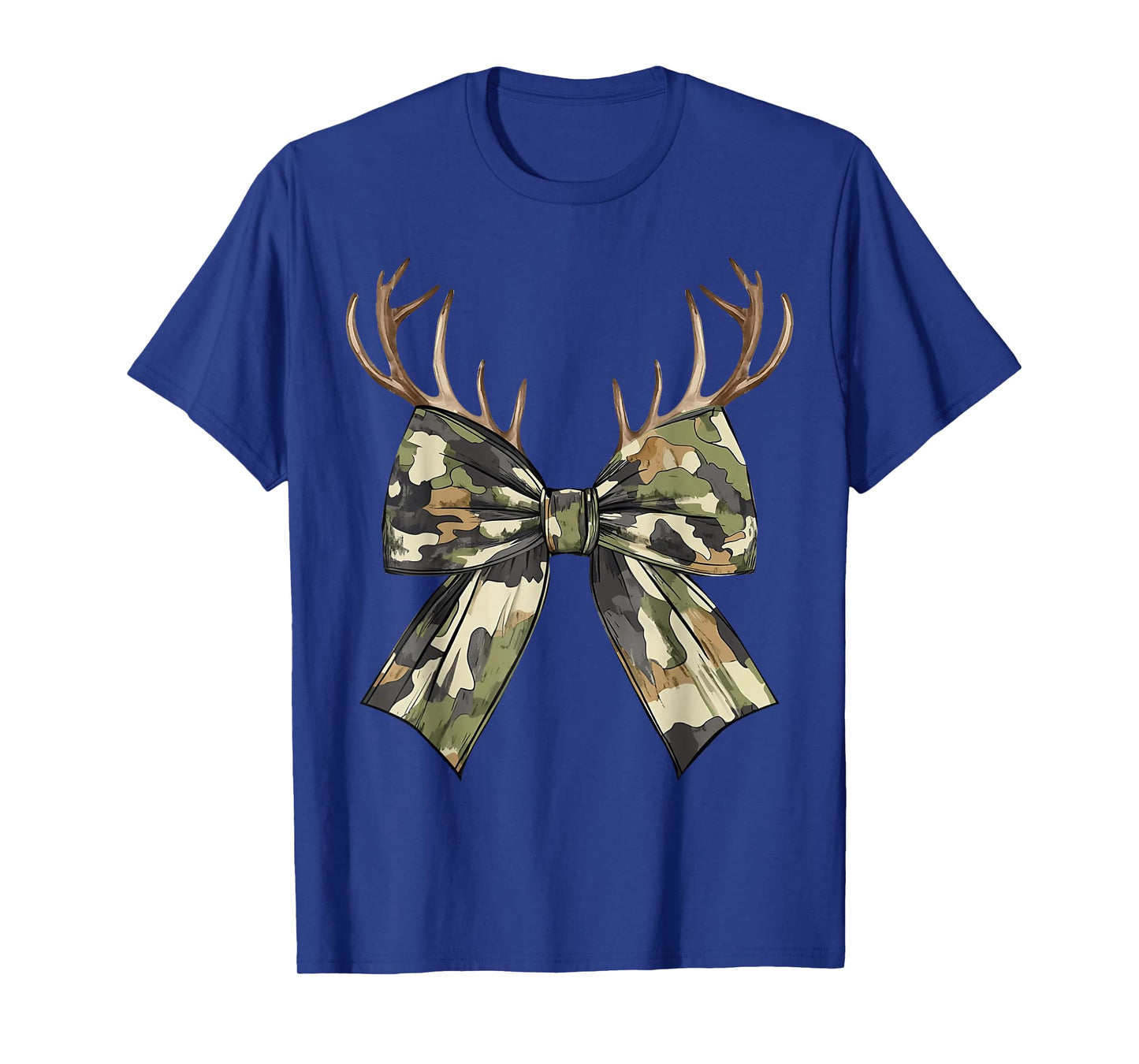 Women Camouflage Old Camo Bow Camo Coquette Bow Hunting T-Shirt