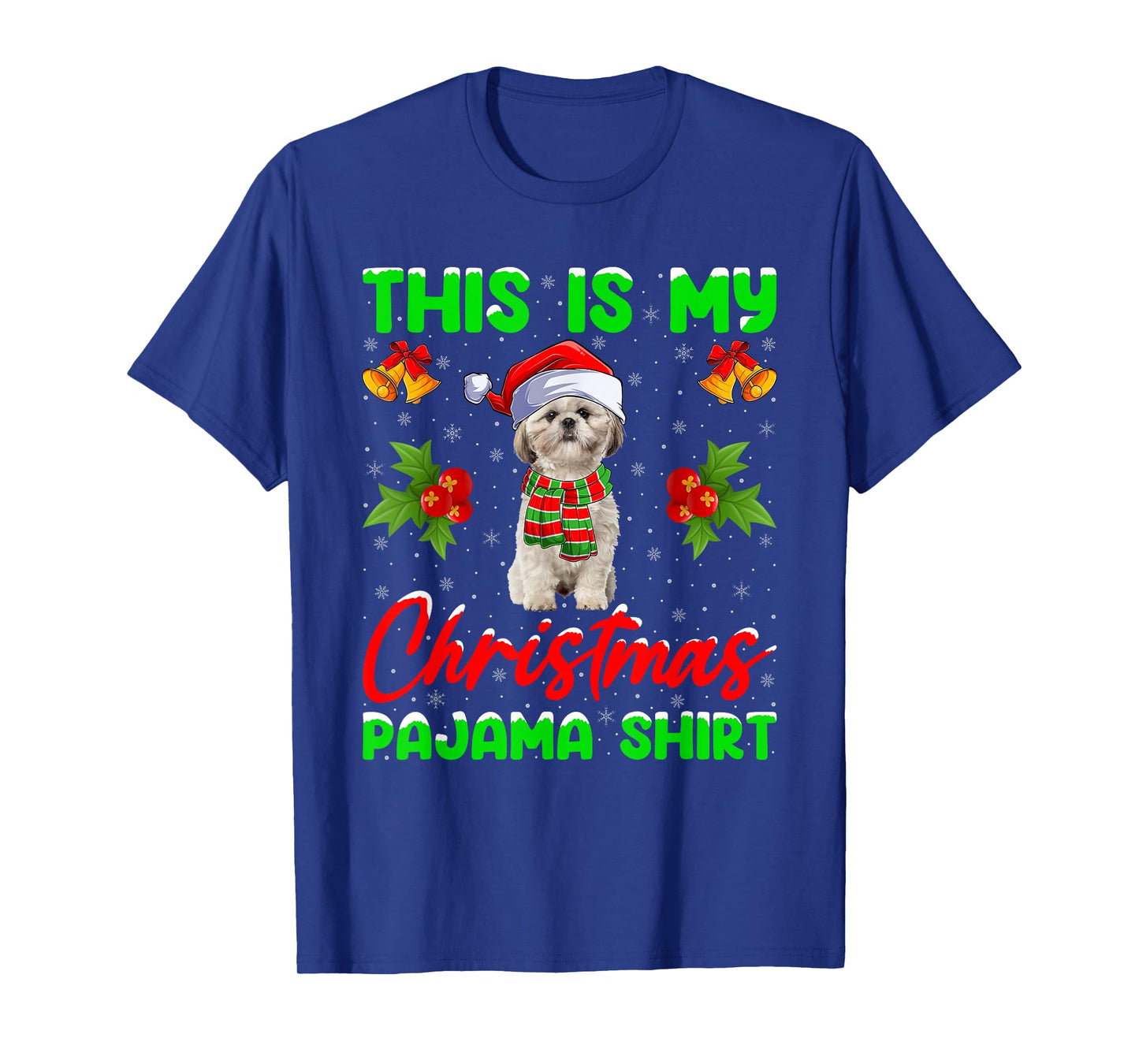 This is My Christmas Pajamas Funny Shih Tzu Dog Xmas T-Shirt