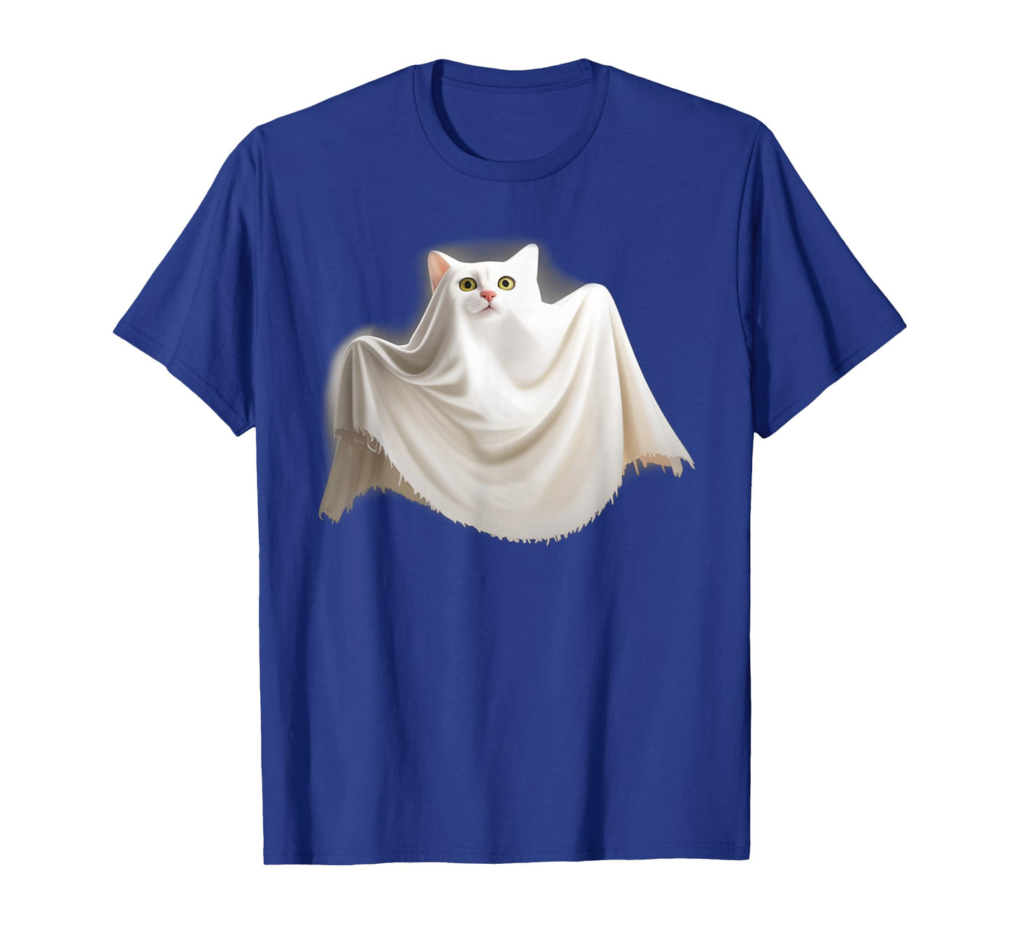 Ghost Cat Meme Funny Halloween Men Women Kids T-Shirt