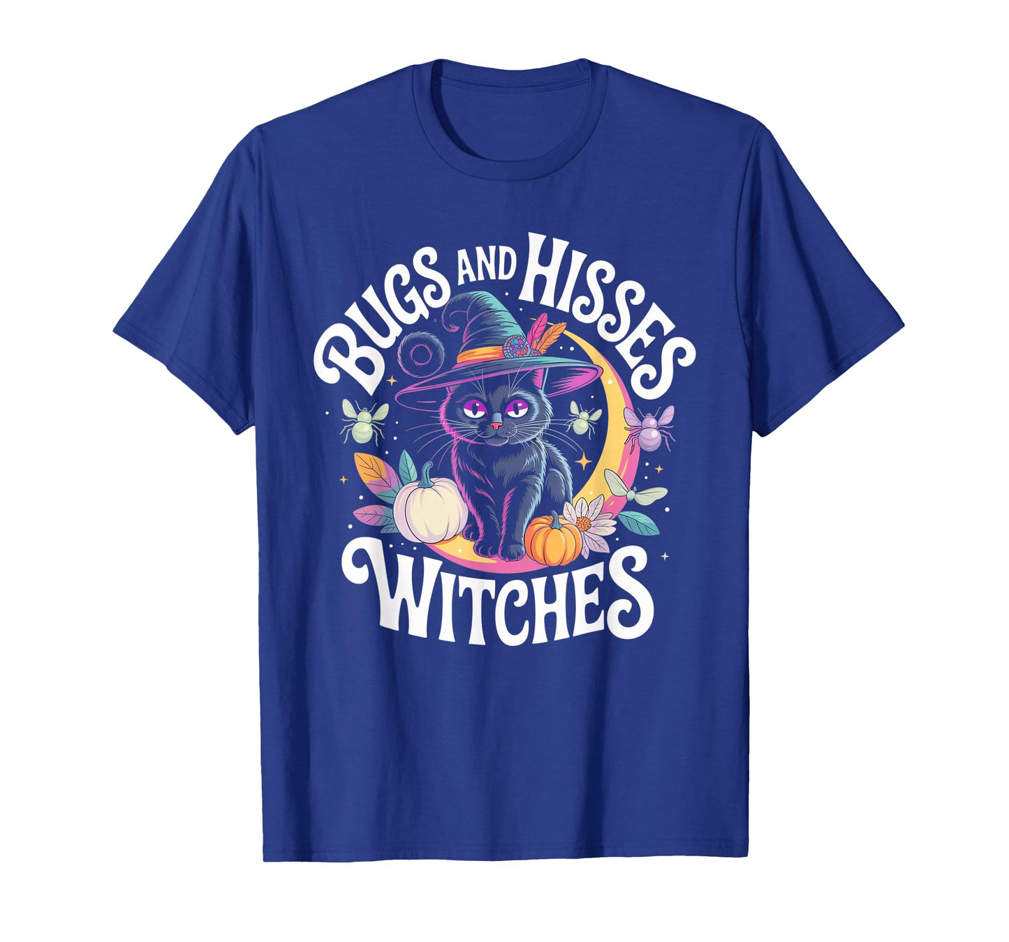 Gothic Cat Magic Flowers Witch Apparel T-Shirt