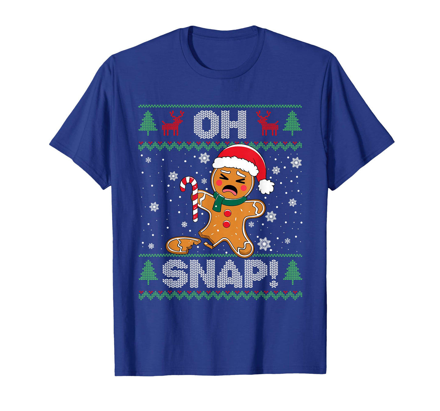Oh Snap Gingerbread Man Cookie Baking Christmas Ugly Xmas T-Shirt