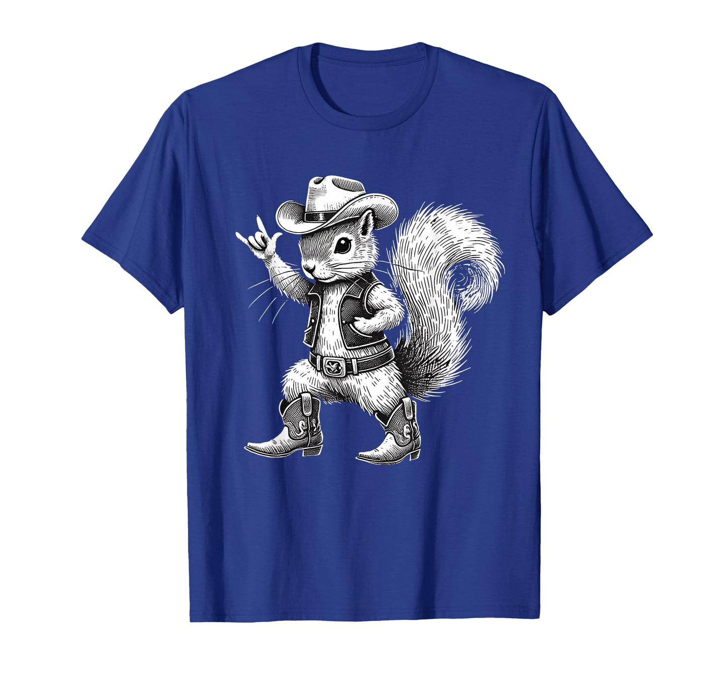 Vintage Squirrel Funny Cowboy Cowgirl Western Country Animal T-Shirt