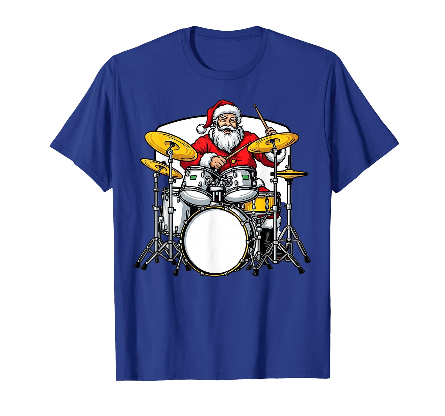Christmas Drumset Drum Player Drummer Santa Xmas Boys Men T-Shirt