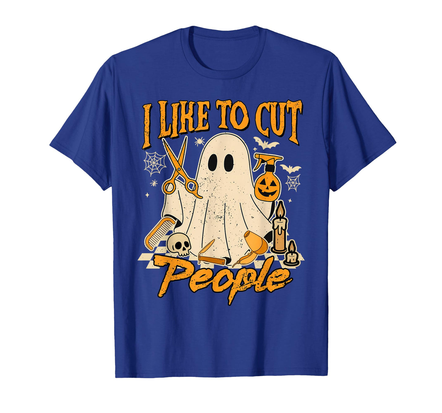 Halloween Vibes Spooky Hairdresser I Like to Cut People T-Shirt