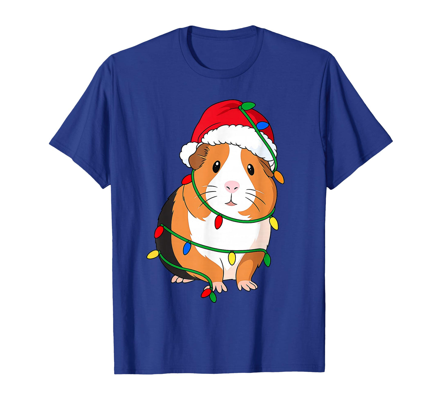 Guinea Pig Christmas Tree Lights Holiday Pet Lover T-Shirt