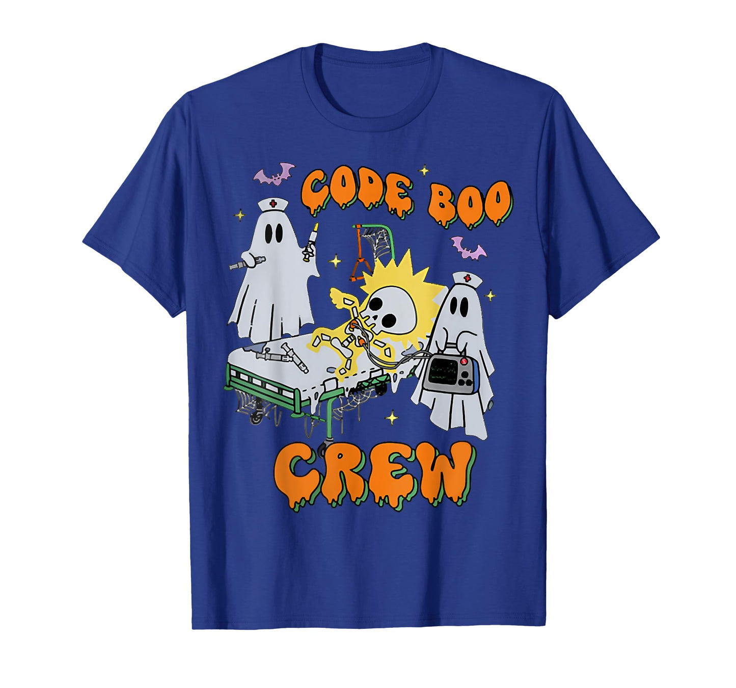 Code Boo Crew, Funny Ghost Nurse Halloween, Ghost ER Nurse T-Shirt