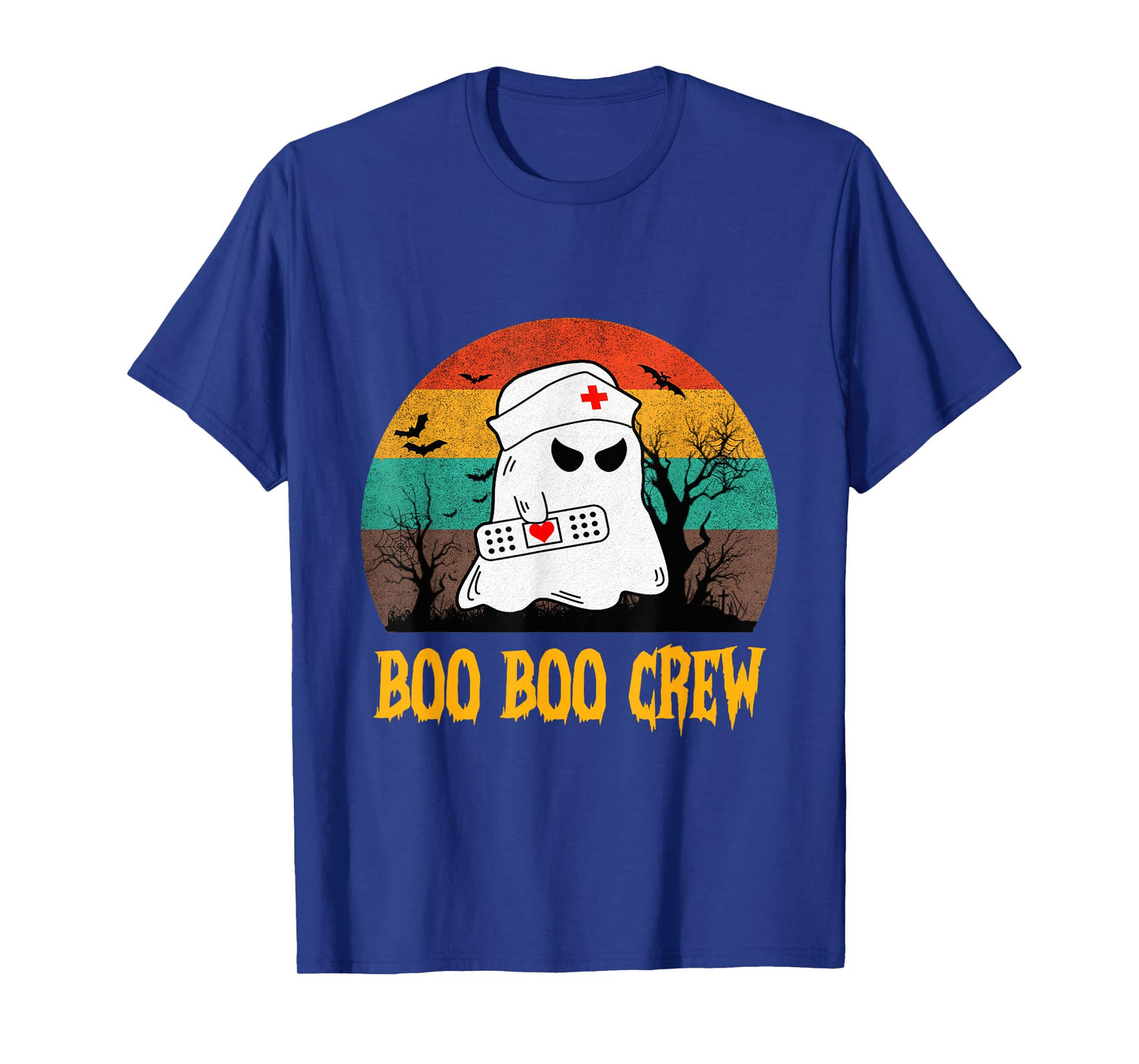 Boo Boo Crew Funny Nurse Shirt Halloween Ghost Costume Women T-Shirt