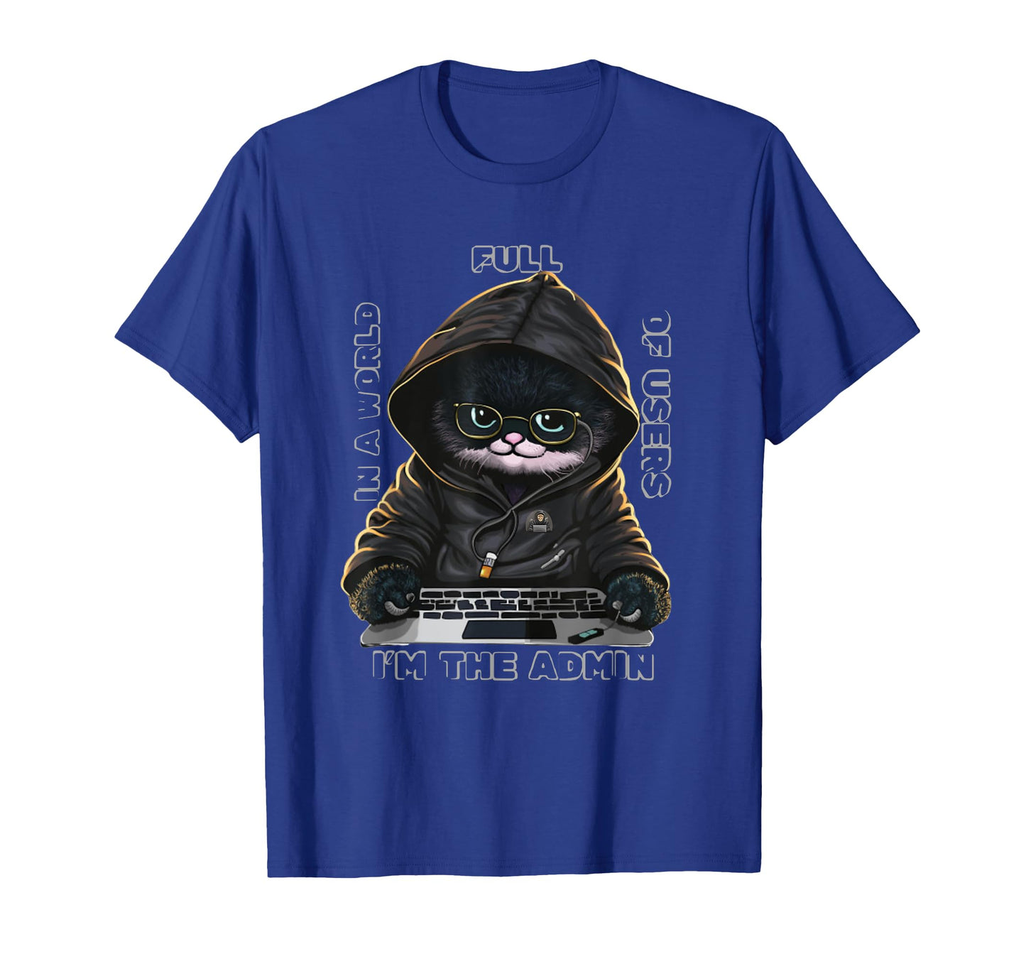Cool Anonymous Cat Hacker - Hacker Cat Costume For Her/HIM Men Women Kids T-Shirt