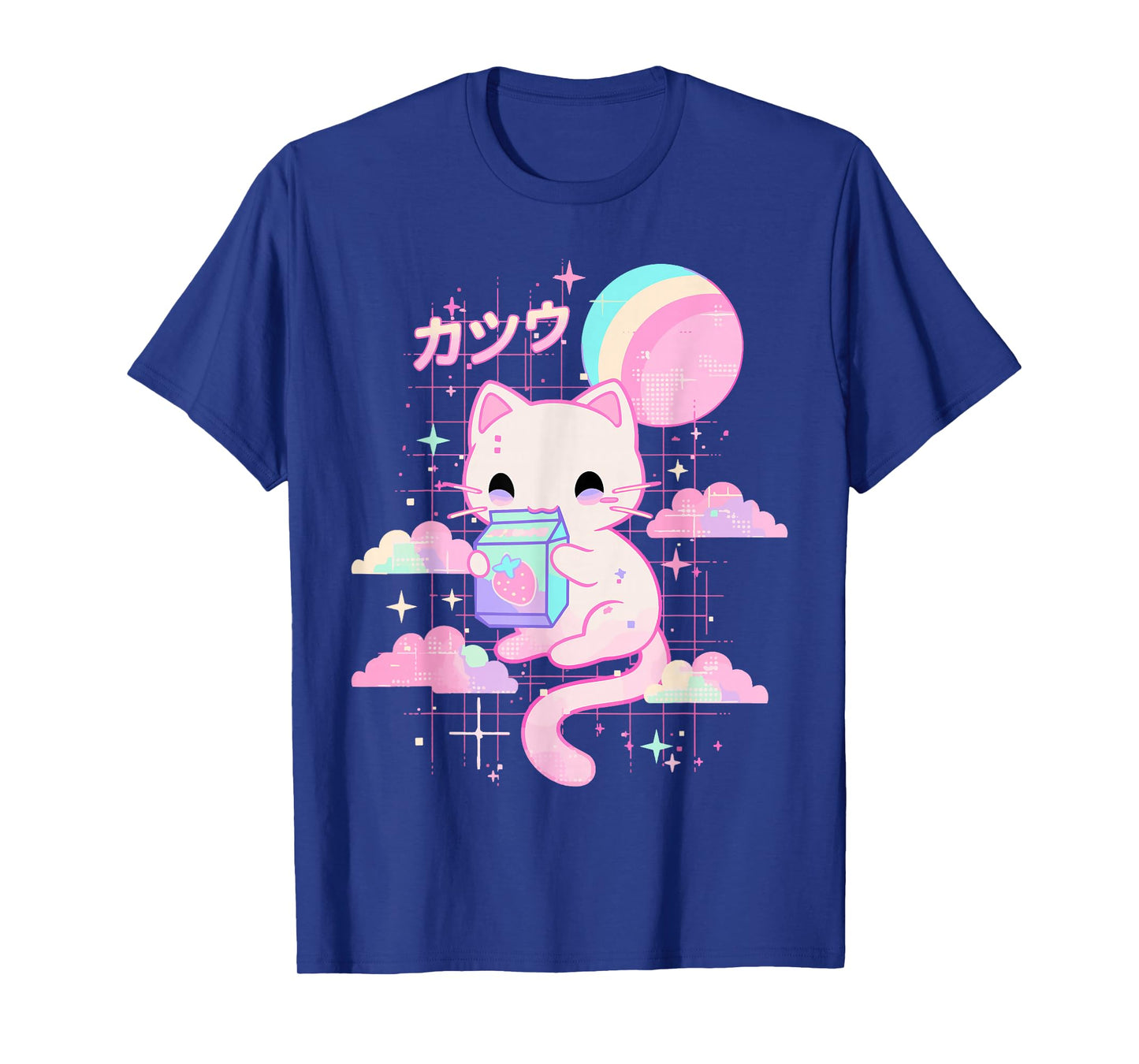 Cat Strawberry Milk Anime 90s Japanese Cat Japan T-Shirt