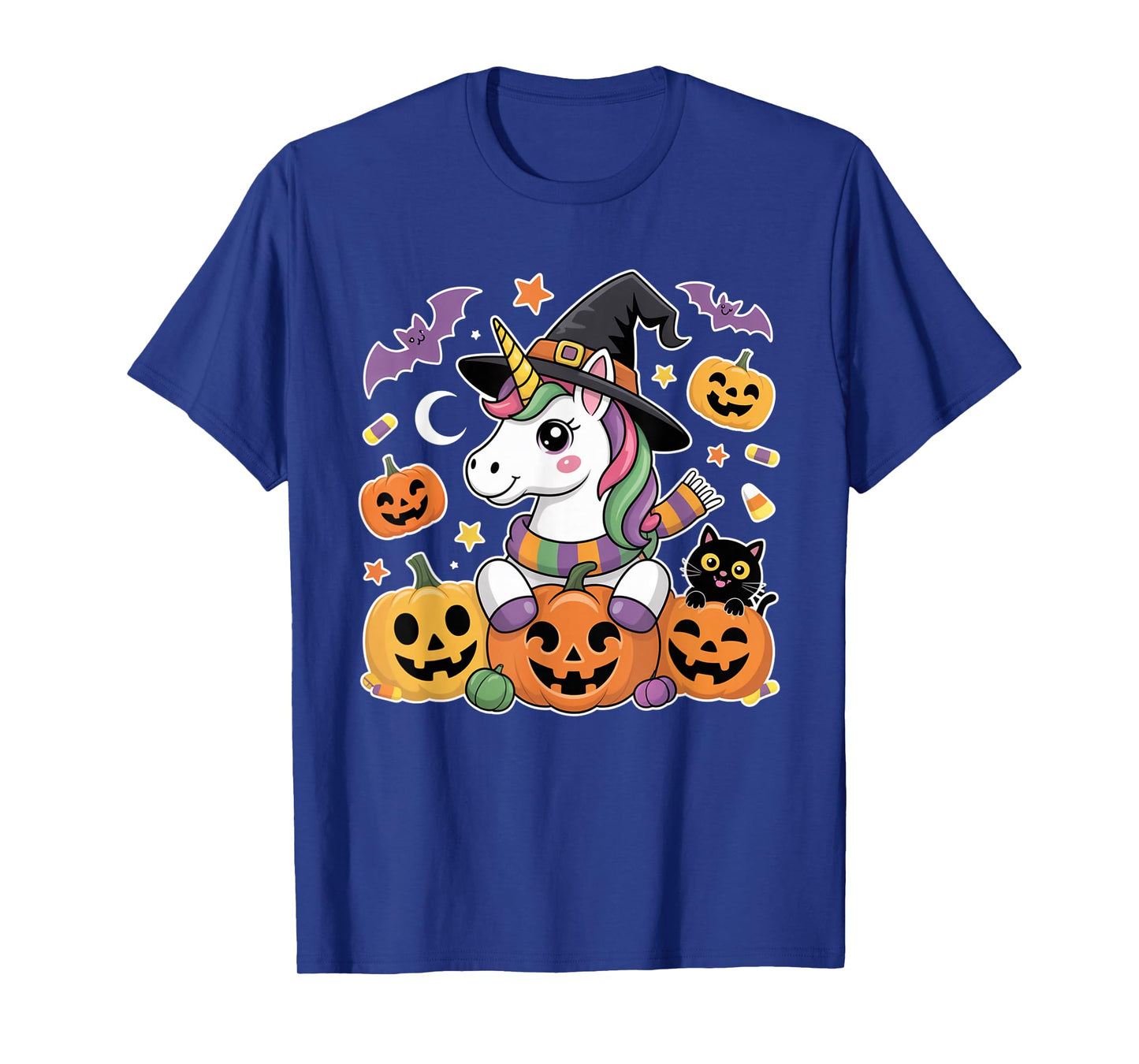Halloween Unicorn Pumpkin Cat Kids Cute Costume Shirt T-Shirt
