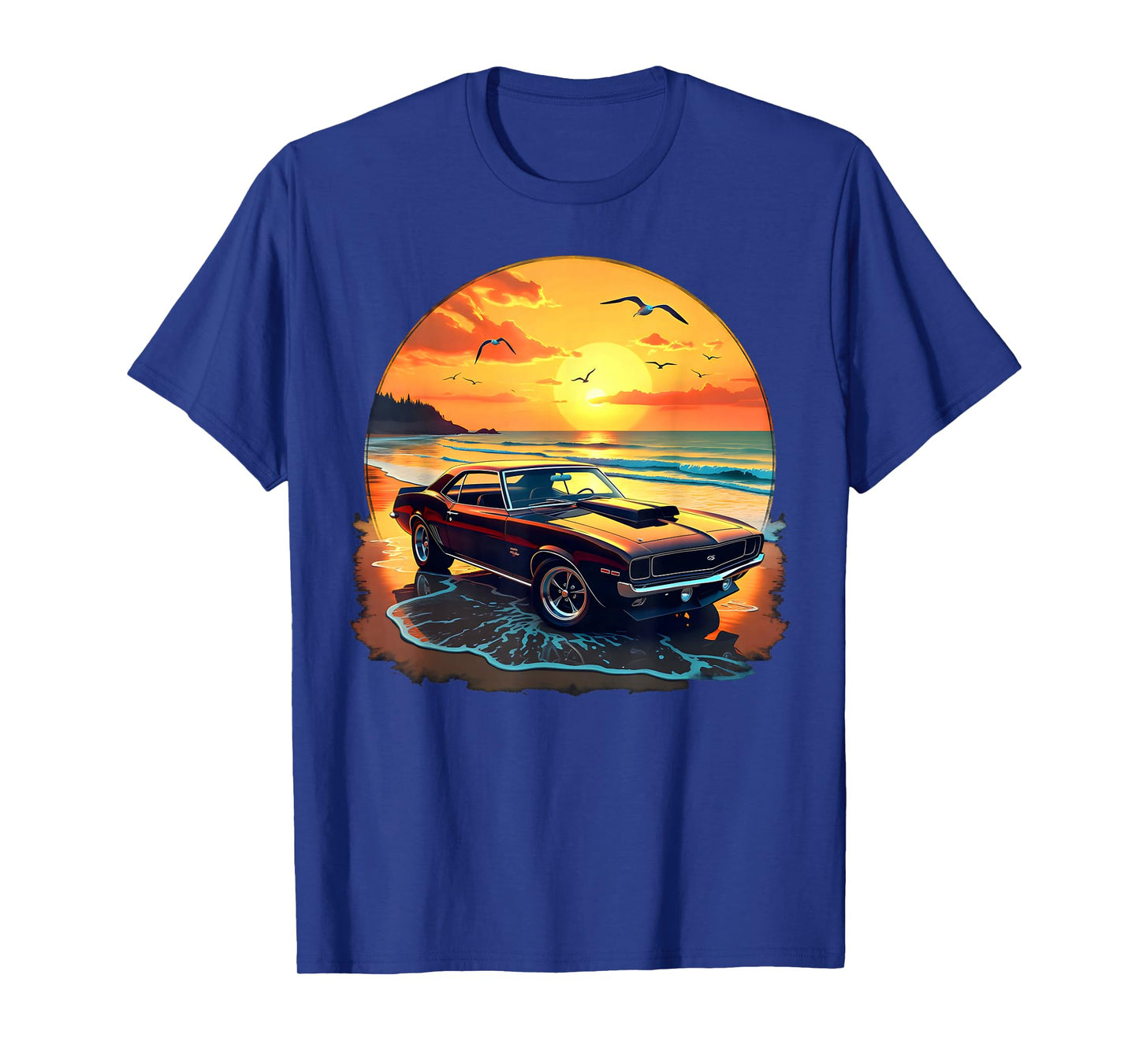 Classic Muscle Car Retro Vintage Style American Car Beach T-Shirt