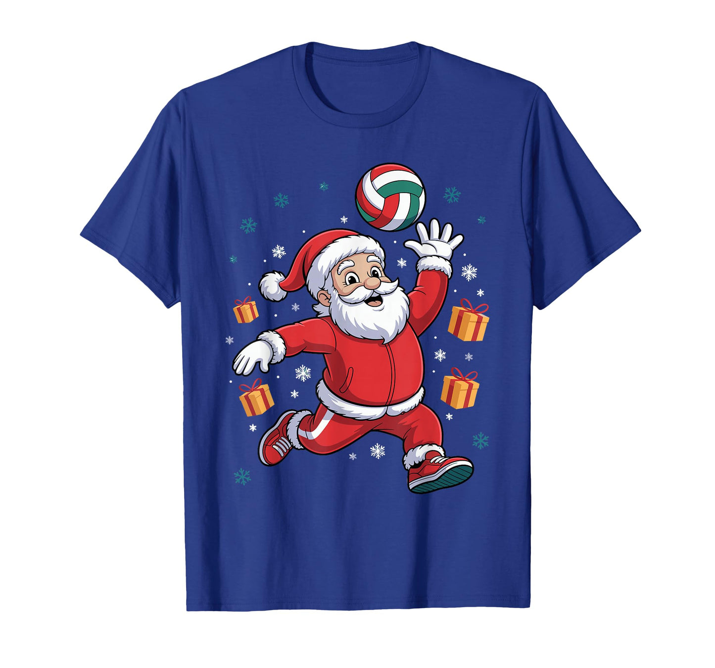 Funny Santa Playing Volleyball Holiday Christmas Xmas Pajama T-Shirt