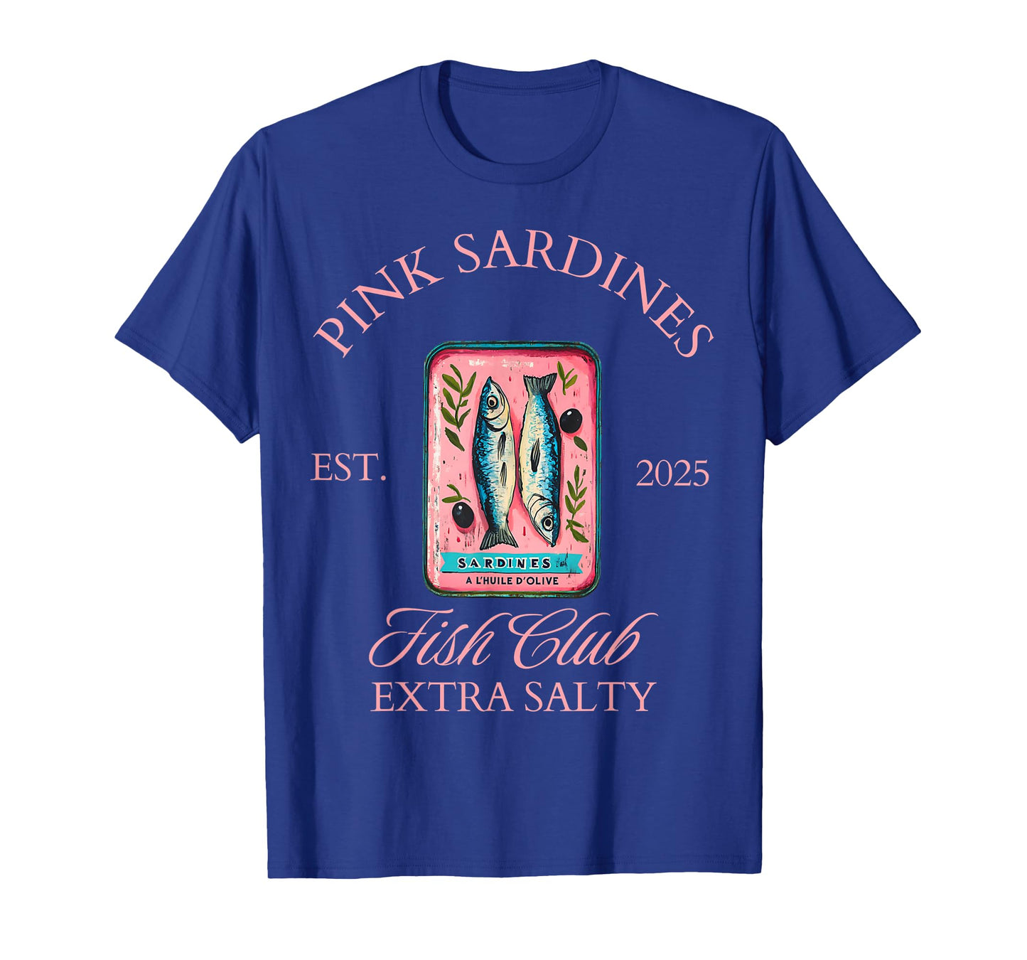 Sardine Tinned Fish Club Womens Salty Summer Social Club Top T-Shirt