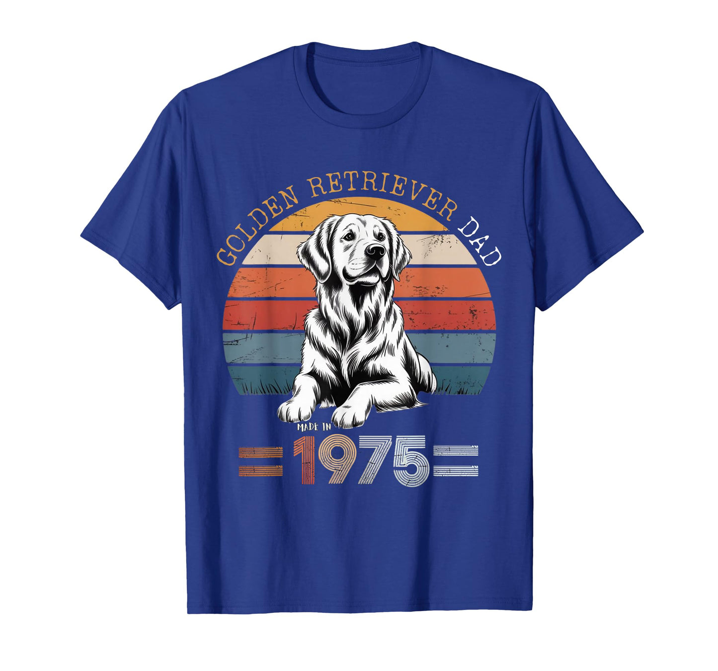 Golden Retriever Dad Vintage 1975 Design T-Shirt