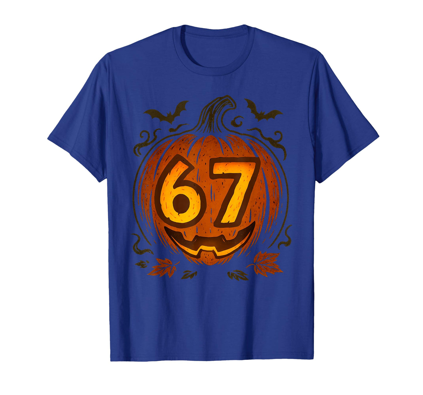67 Halloween Meme 6 7 Pumpkin Six Seven Numbers Funny Kids T-Shirt