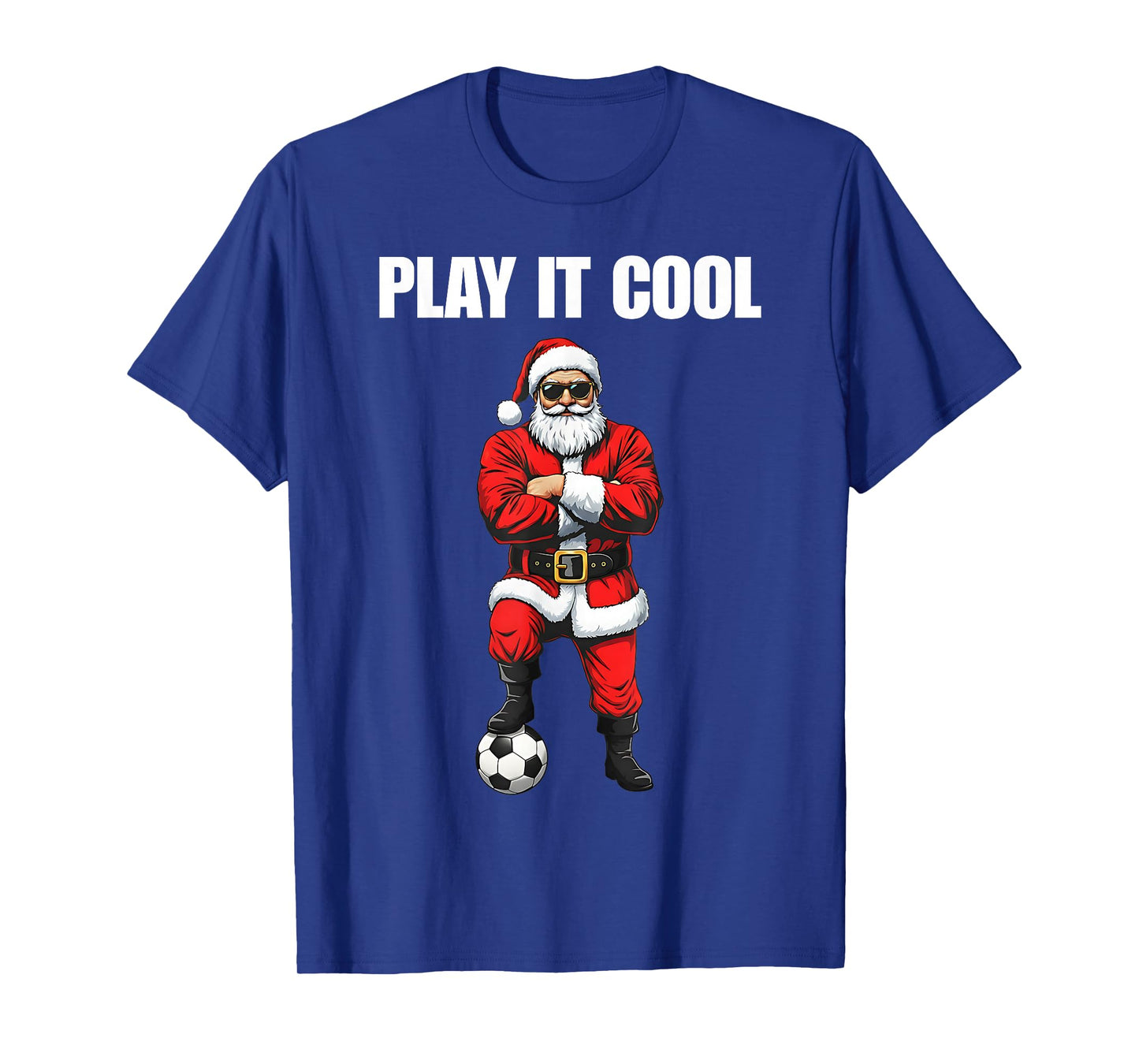 Funny Santa Claus Soccer Shirt Santa Soccer Christmas Tee T-Shirt
