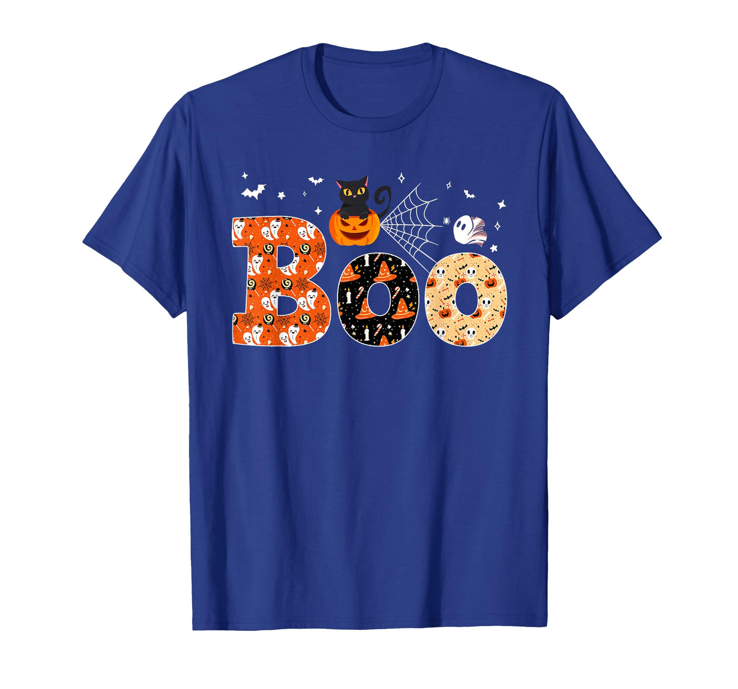 Boo with Spiders and Witch Hat Halloween Costume T-Shirt