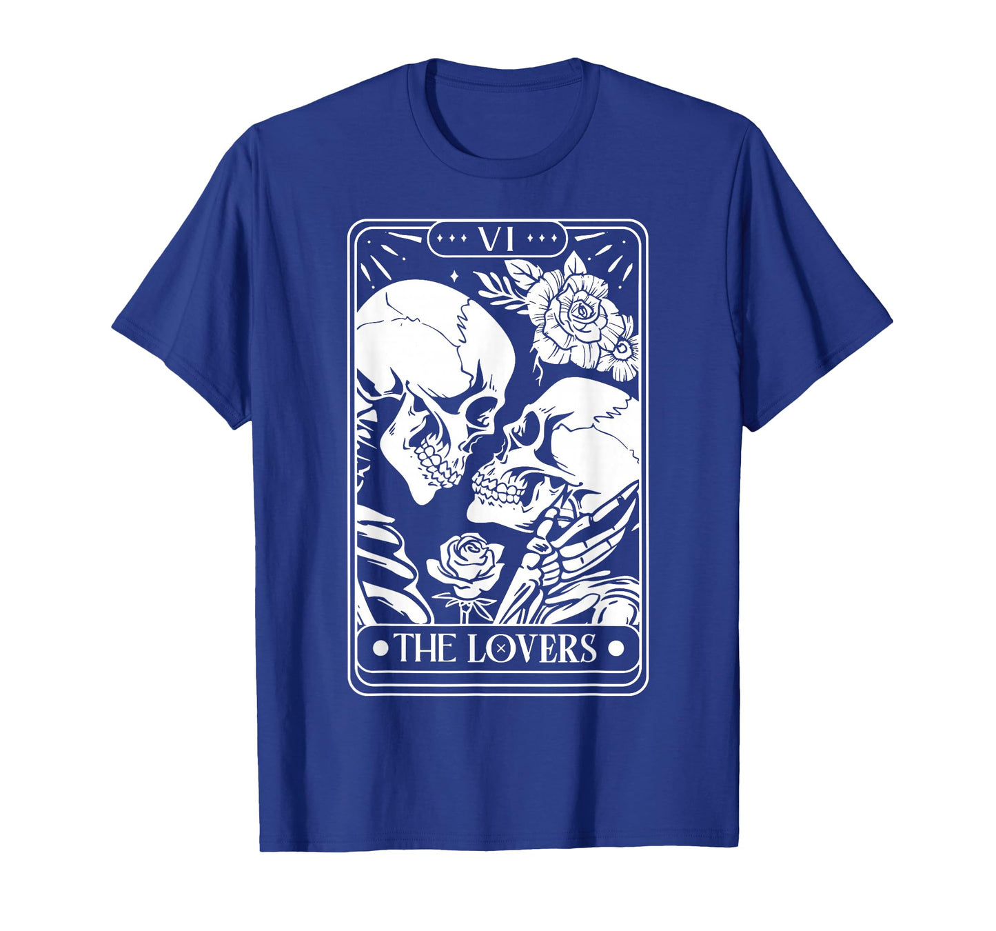 Tarot Card The Lovers Vintage Skeleton Goth Halloween Witch T-Shirt