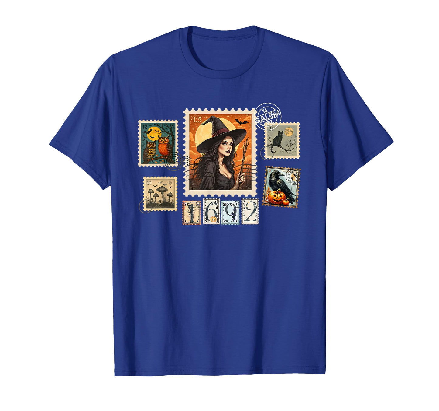 Witch Salem They Missed One 1692 Halloween Postage Stamps T-Shirt