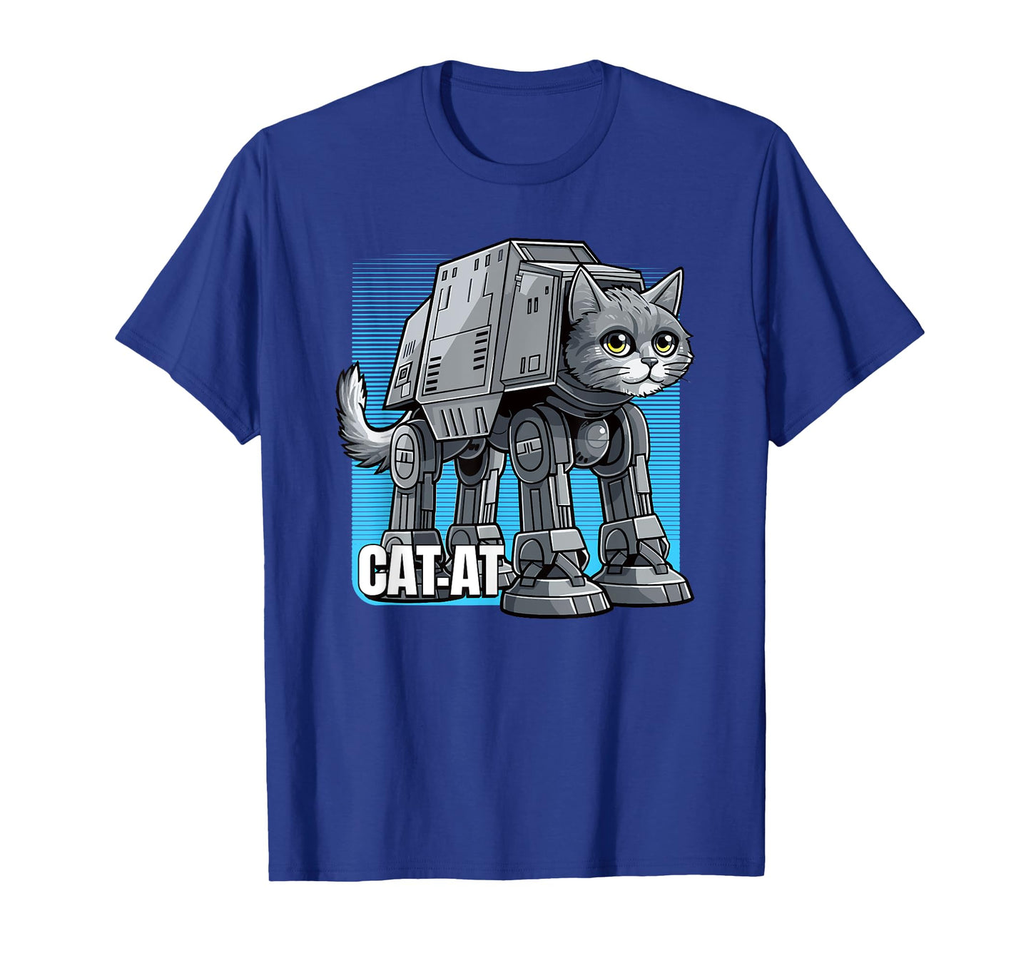 CAT-AT science fiction parody pet cat space robot sci-fi fan Men Women T-Shirt