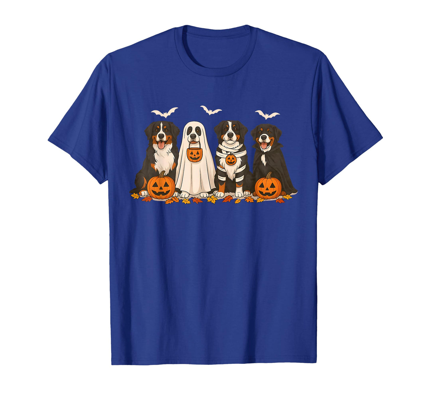 Retro Bernese Mountain Dog Halloween Funny Mummy Witch Ghost T-Shirt