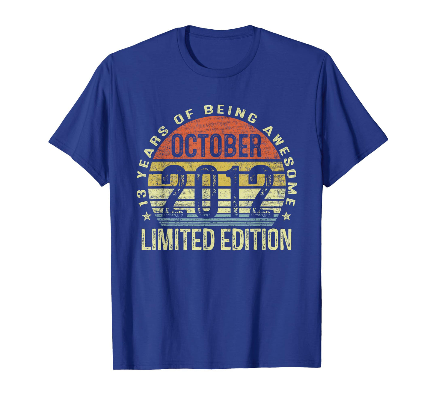 October 2012 13th Birthday Gifts Boy Girl Kid 13 Year Old T-Shirt