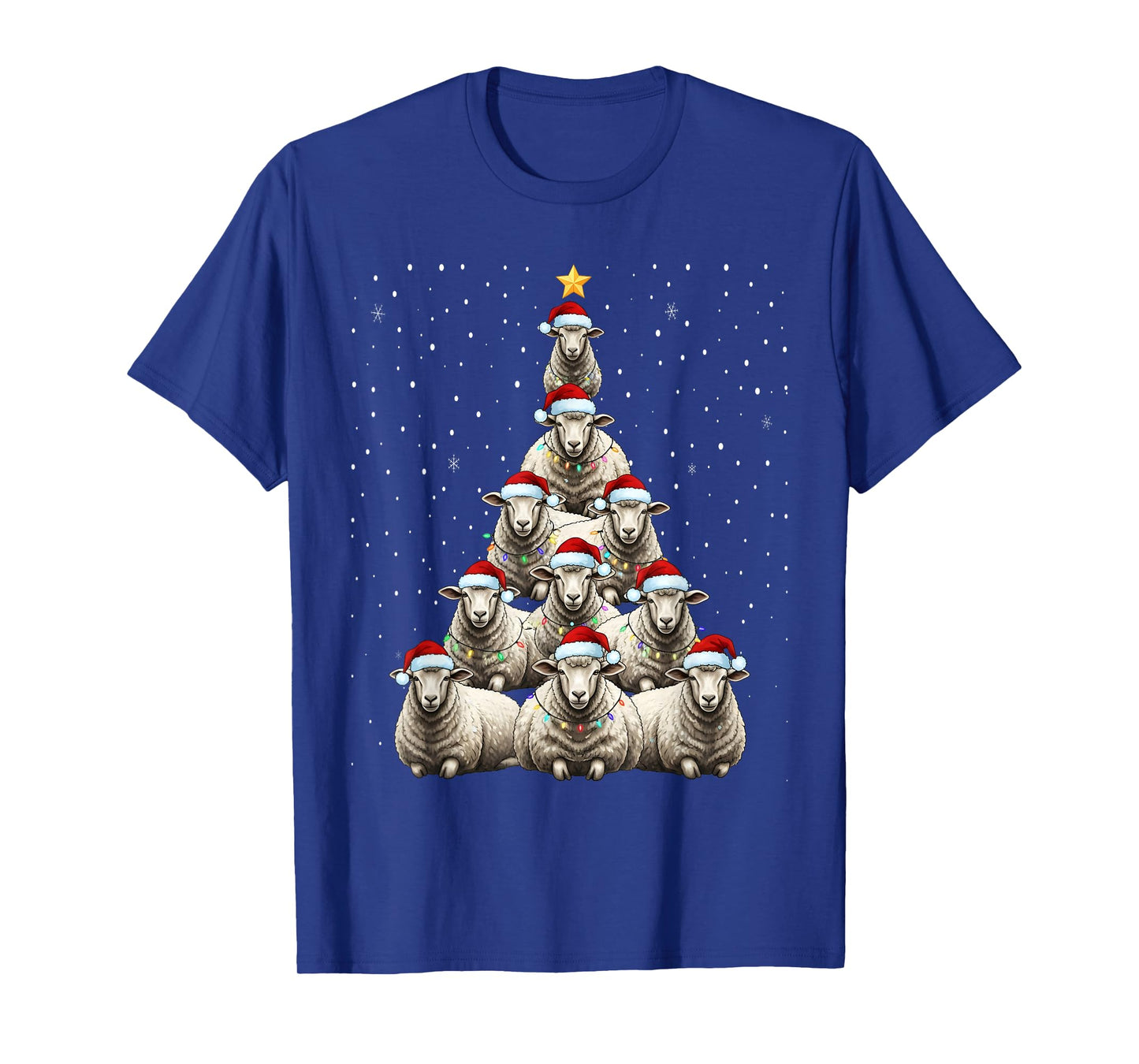Cute Sheep Christmas Tree Farm Animal T-Shirt