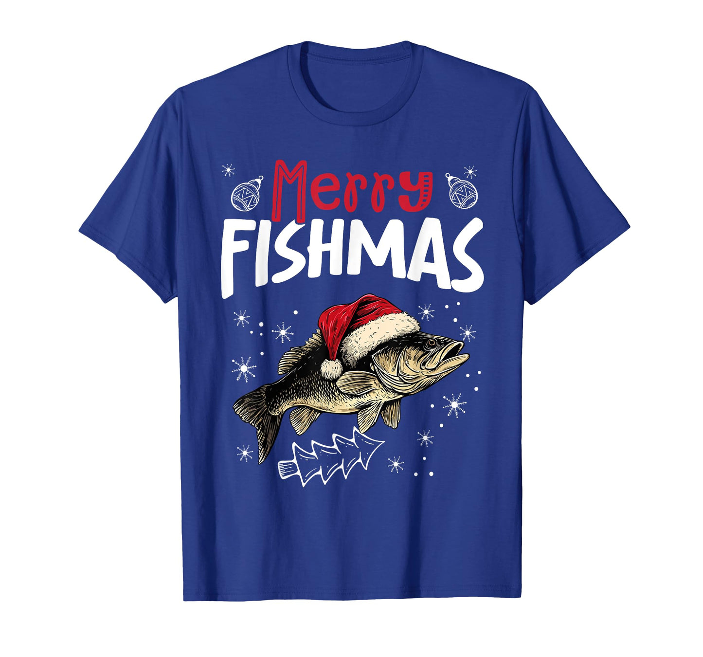 Merry Fishmas Funny Christmas Fish T-Shirt