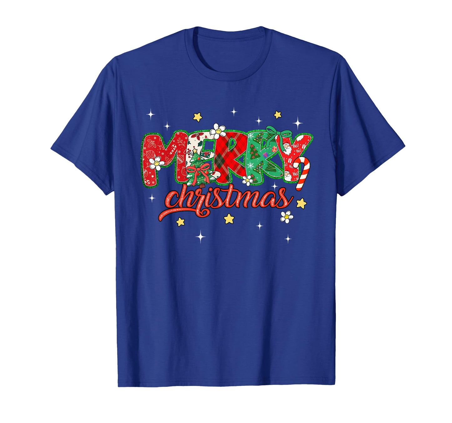 Merry Christmas Xmas Holiday Reindeer Santa Family Matching T-Shirt
