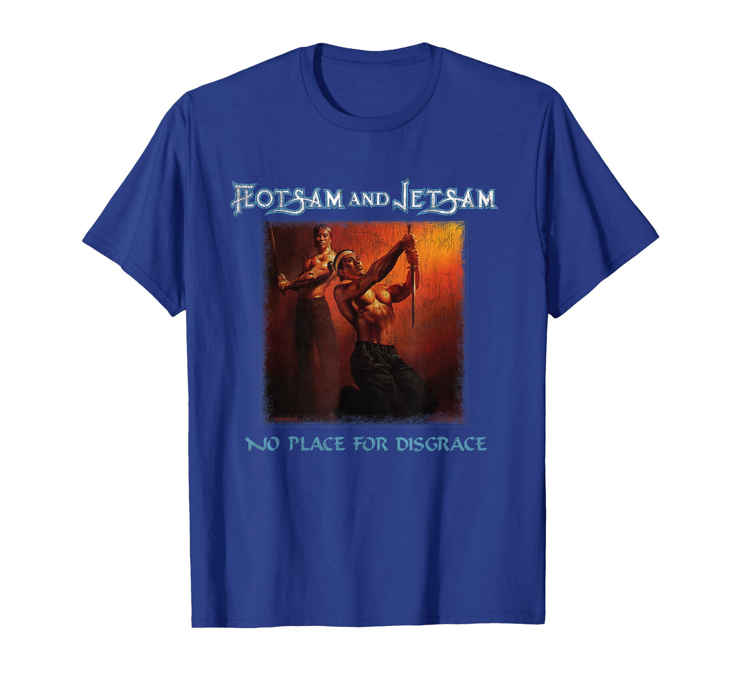Manic Merch LLC Flotsam and Jetsam - No Place for Disgrace Unisex Classic Fit Black T-Shirt