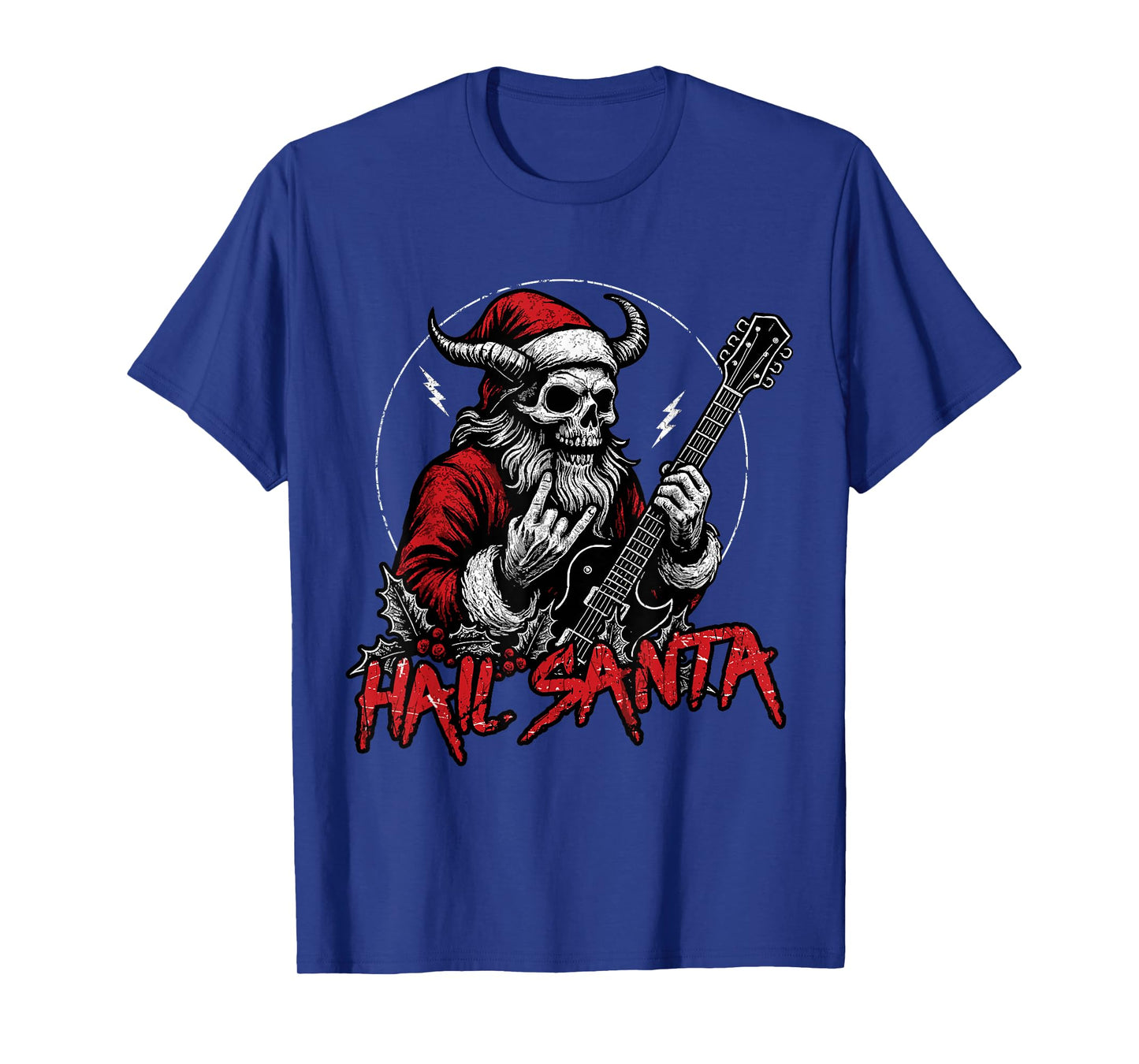 Hail Santa Heavy Pagan Happy Solstice Gothic Metal Christmas T-Shirt