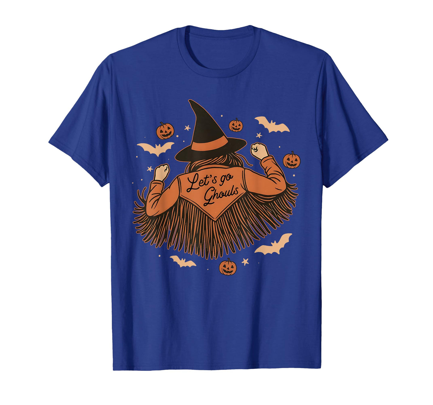 Vintage Lets Go Ghouls Funny Spooky Season Witchy Halloween T-Shirt
