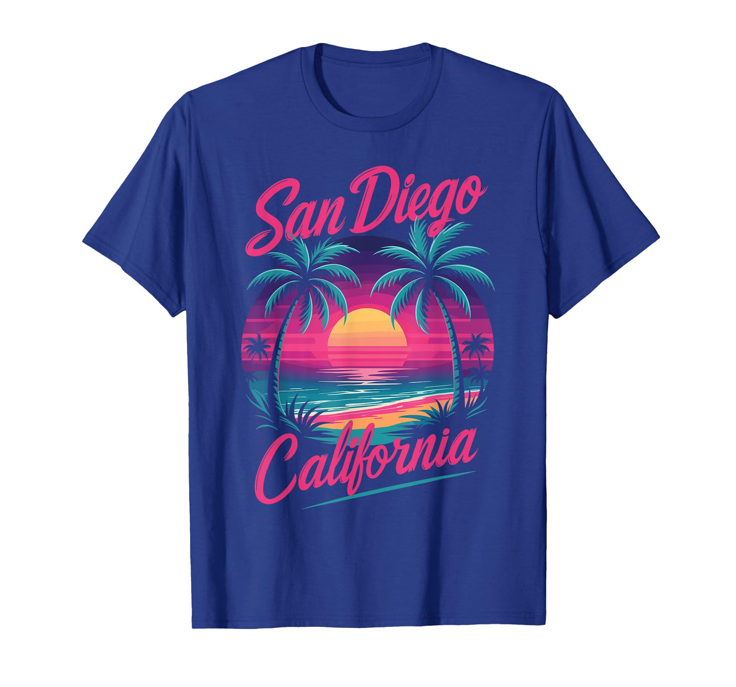 San Diego California Retro Vintage Sunset T-Shirt