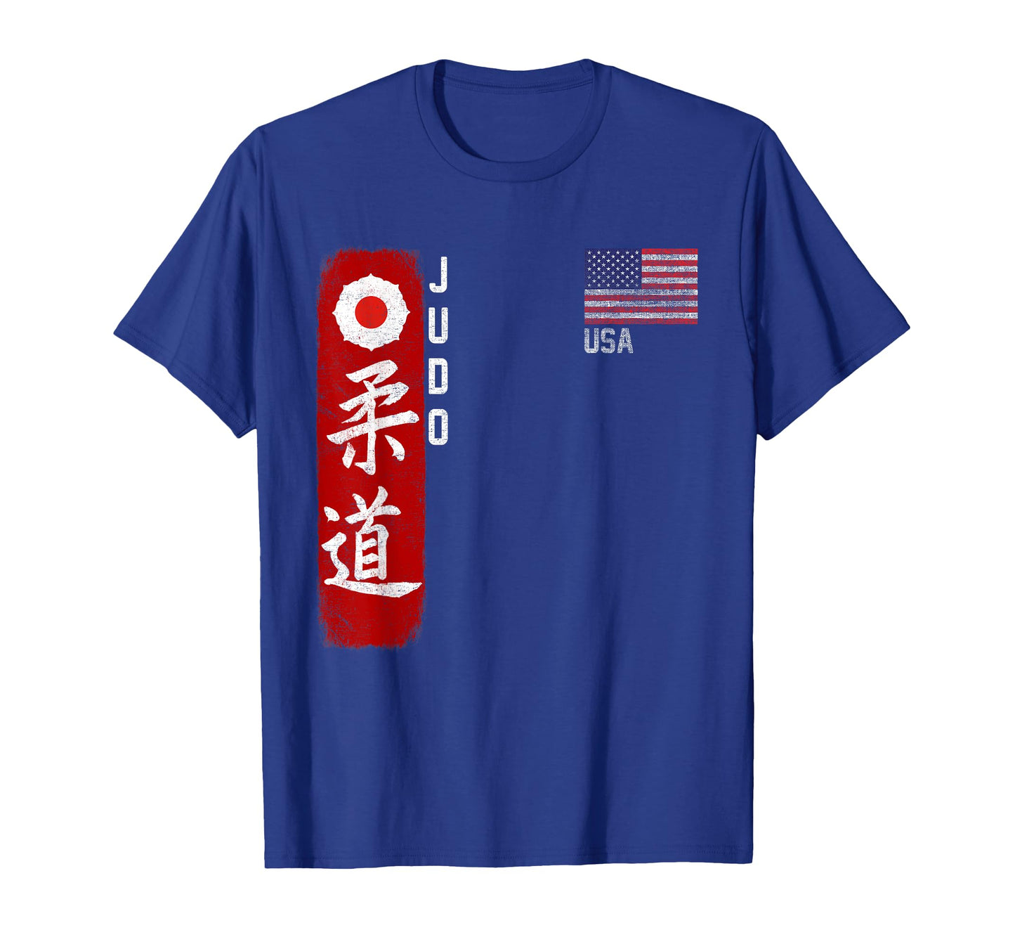 Judo Usa American flag Judoka Dojo Martial art America kanji T-Shirt for Women Men