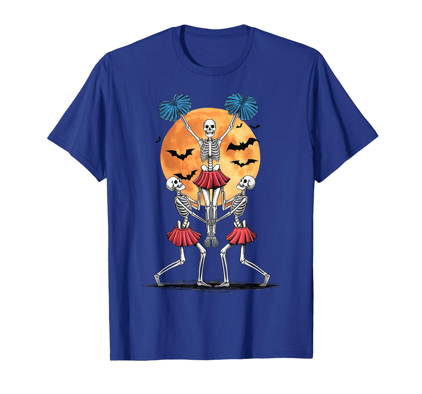 Skeleton Cheerleader Cheerleading T-Shirt