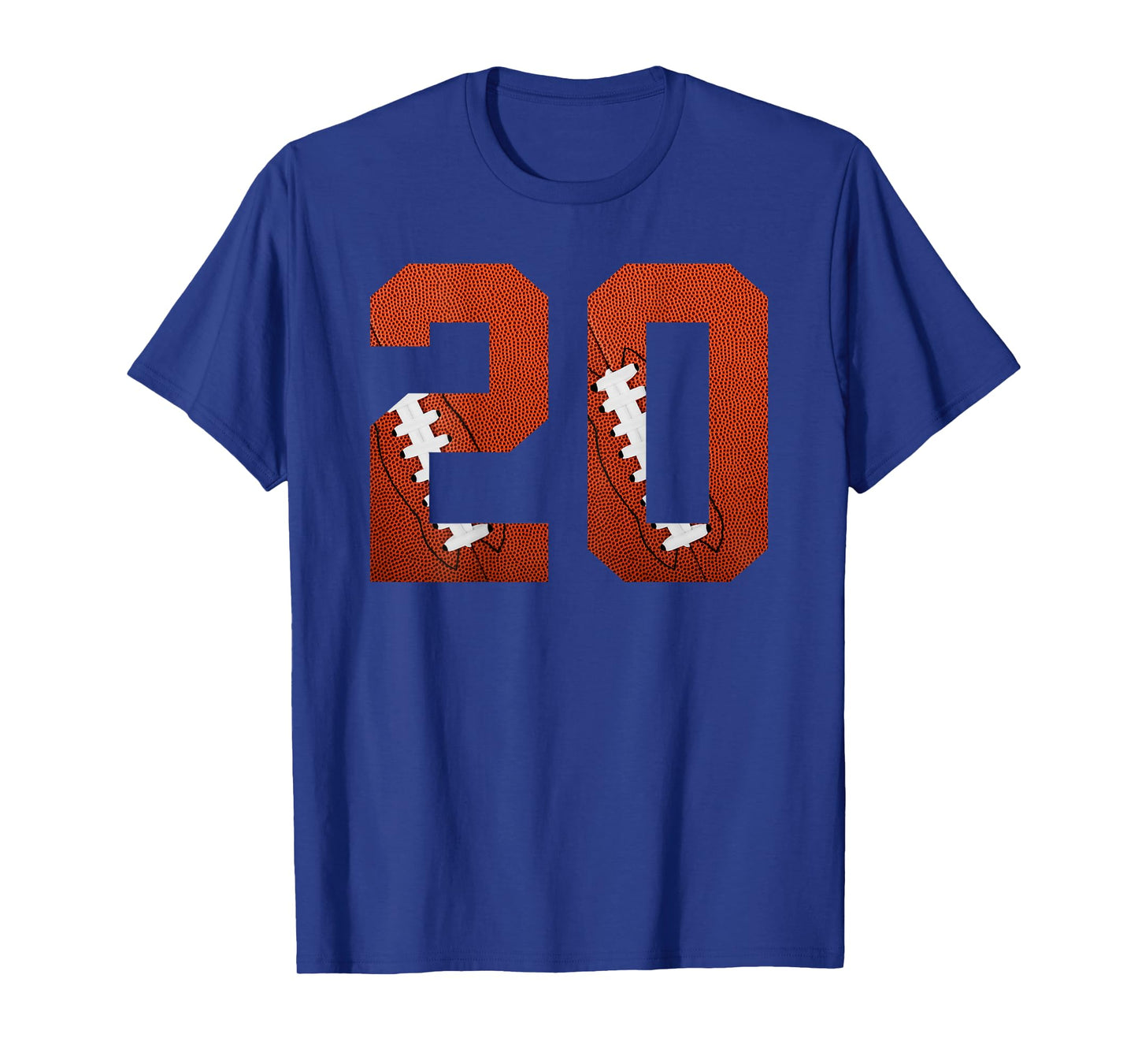 Number 20 BACKSIDE - American Football Jersey Numbered T-Shirt