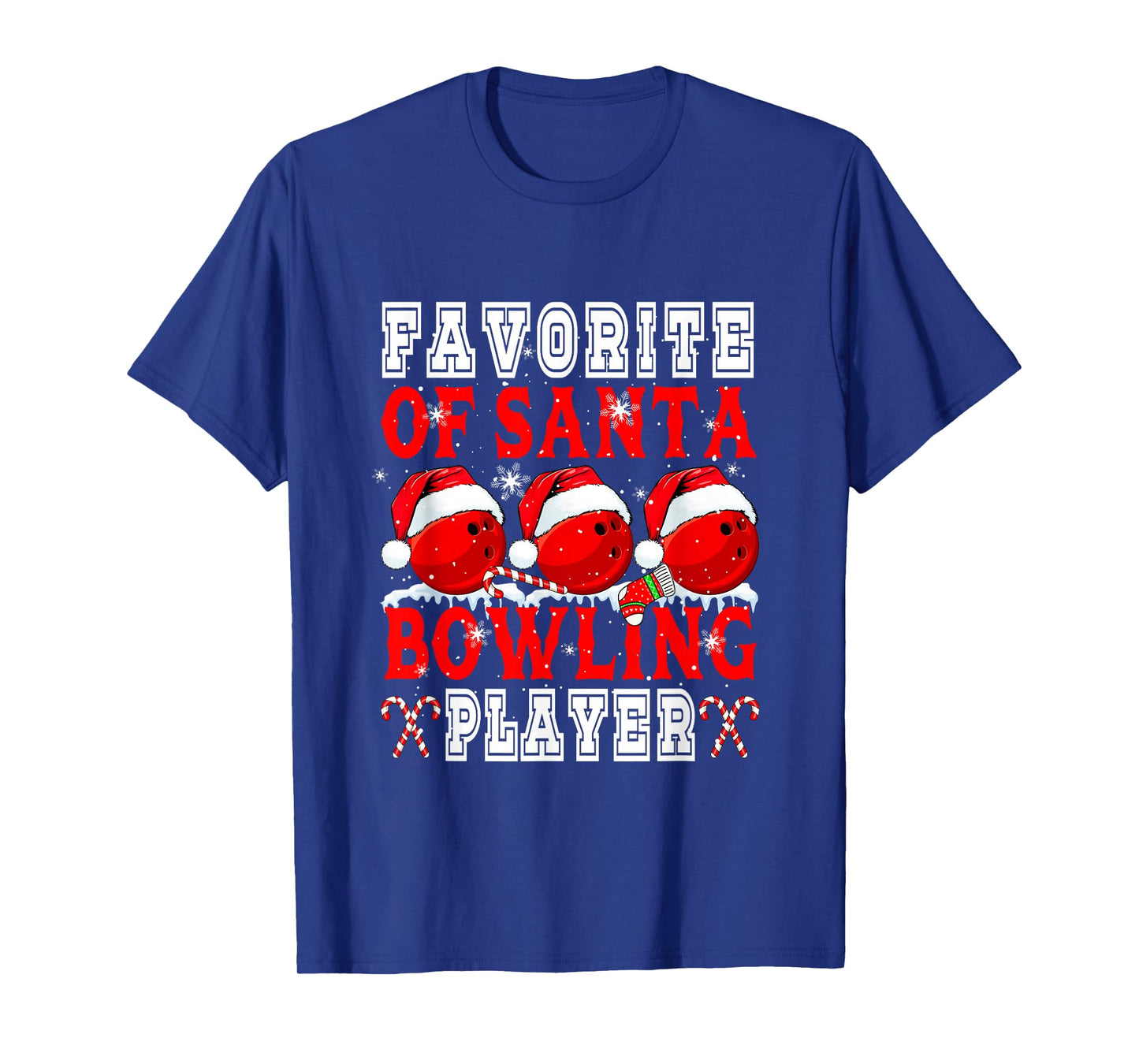 Favorite of Xmas Santa Funny Bowling Player Matching Team T-Shirt