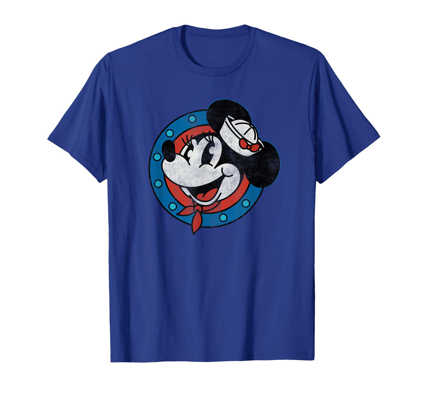 Disney Cruise Sailor Minnie Mouse Distressed Retro Vintage T-Shirt