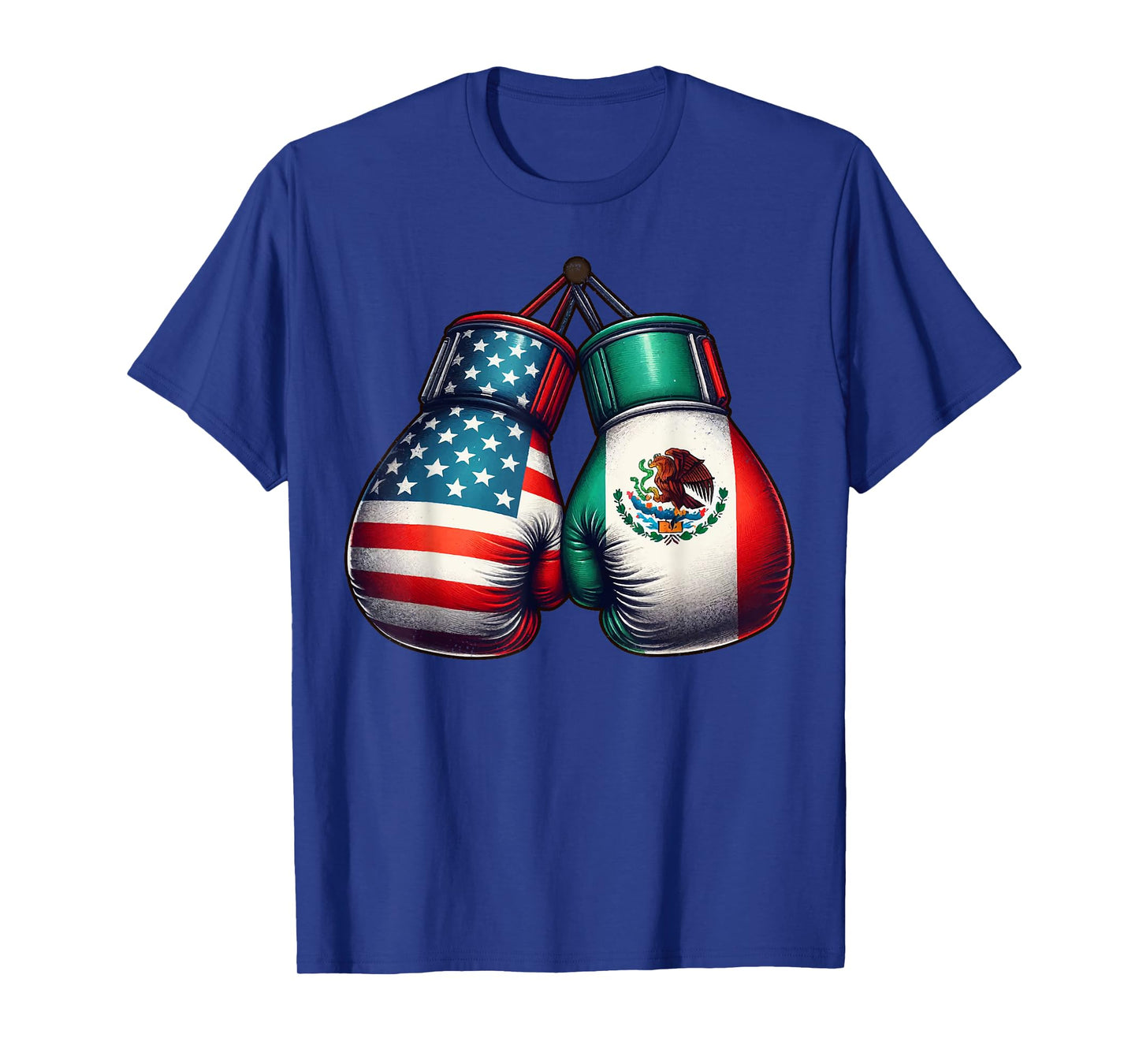 Vintage style boxing gloves with USA and Mexican flags great T-Shirt