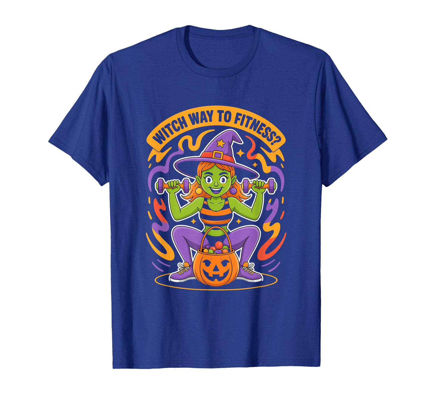 Witch Way to Fitness Halloween Gym Witch T-Shirt