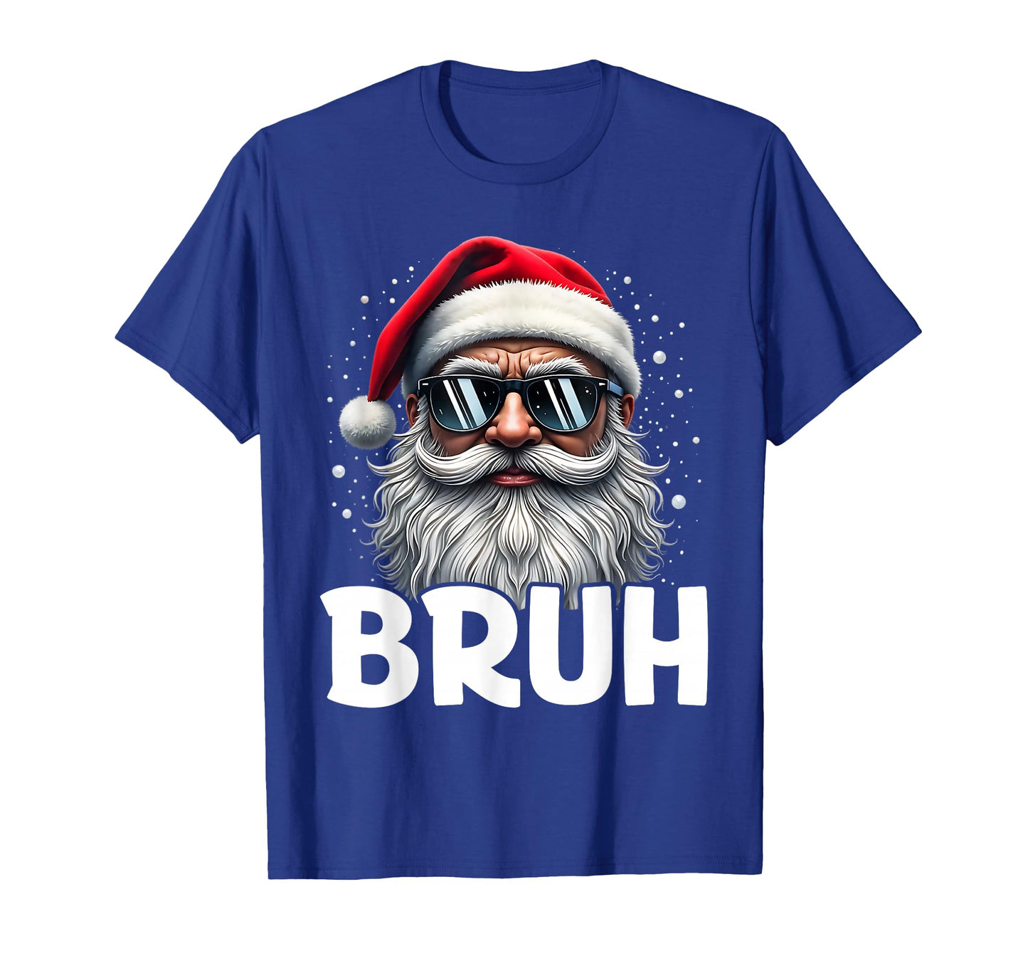 Bruh Funny Christmas Santa Claus Teens Boys Kids Xmas T-Shirt