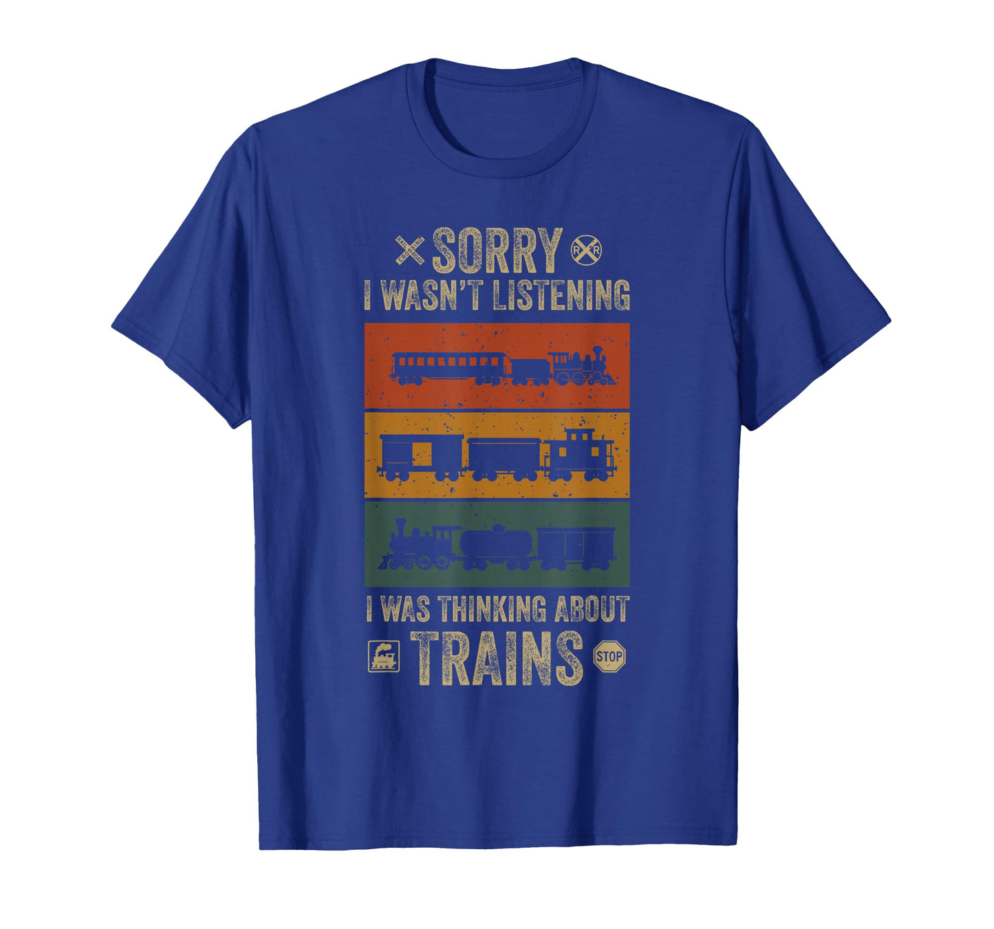 Vintage Wagon Train Lover Model Railroad Conductor Funny Fun T-Shirt