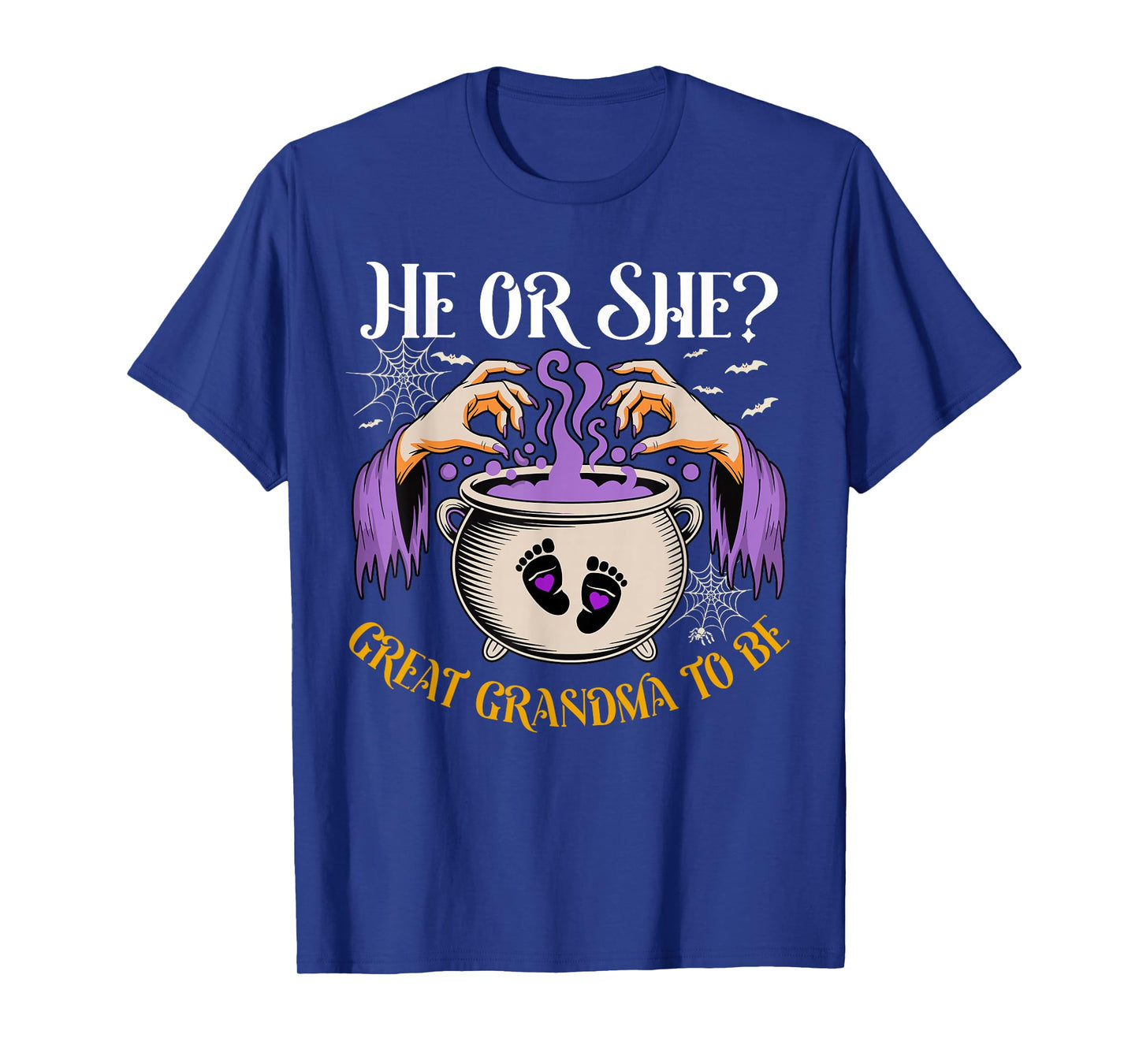 He Or She Great Grandma to Be Baby Reveal Halloween Costume T-Shirt