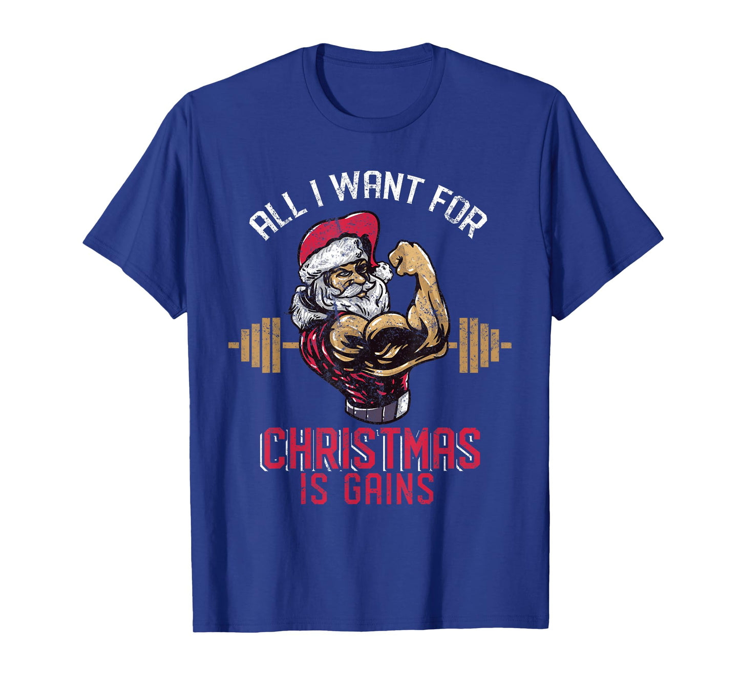 Funny Christmas Weightlifting Workout T-Shirt T-Shirt