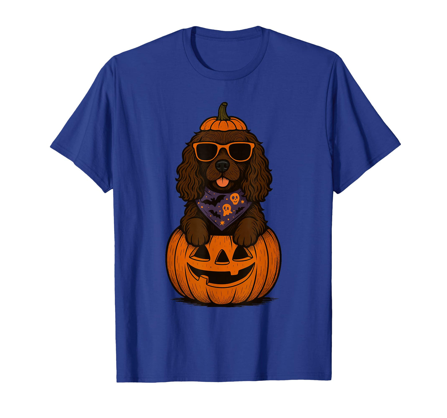 Spooky Boykin Spaniel Pumpkin Halloween Dog Lover T-Shirt