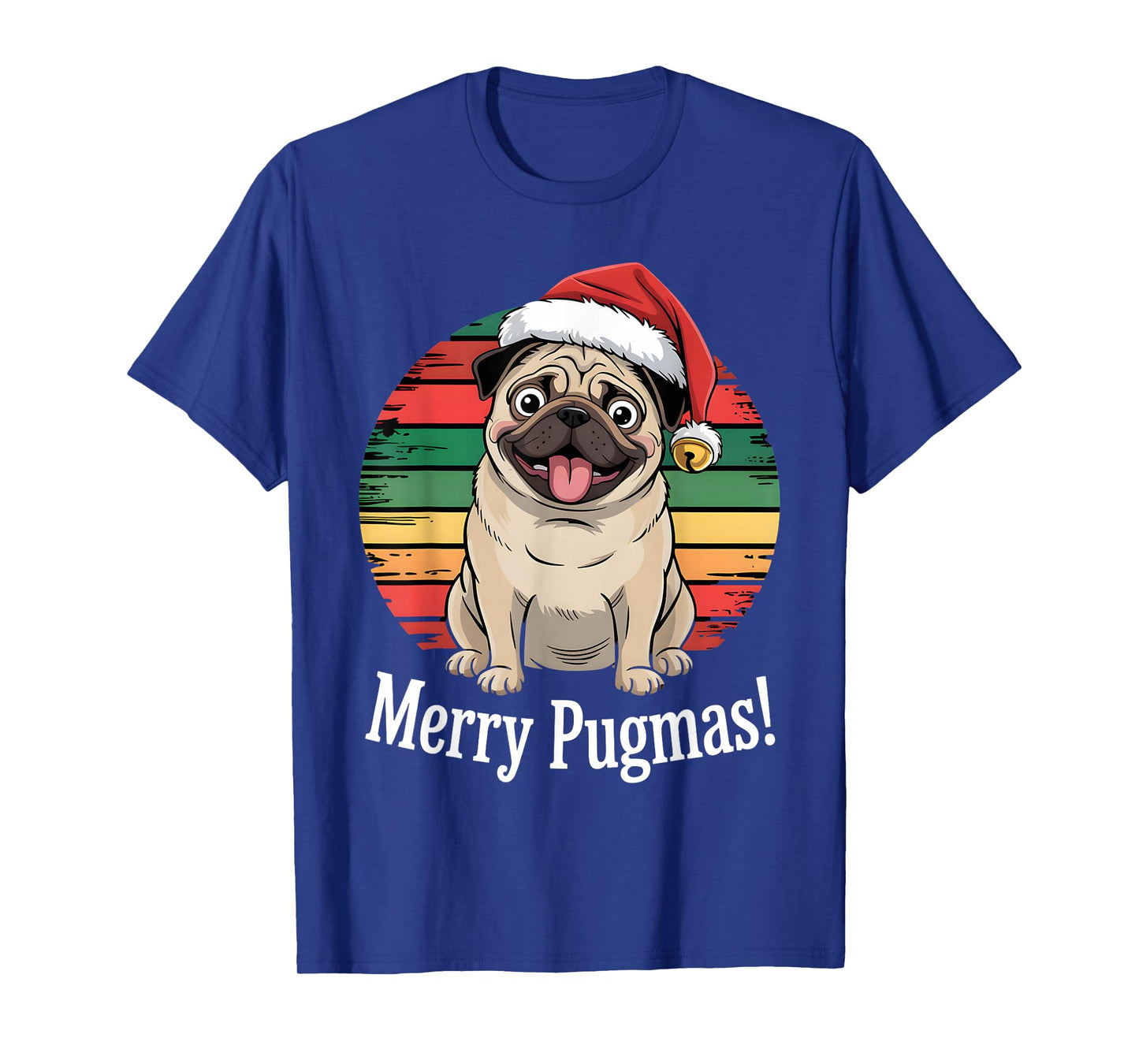Funny Father Christmas Xmas Pug Puppy Dogs Party Costume T-Shirt