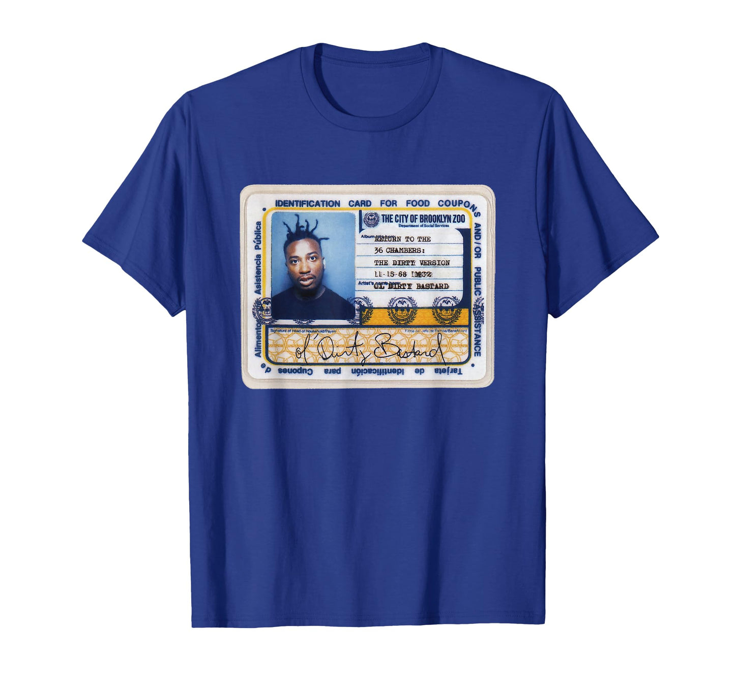 Ol' Dirty Bastard Return To The 36 Chambers ID Card ODB T-Shirt