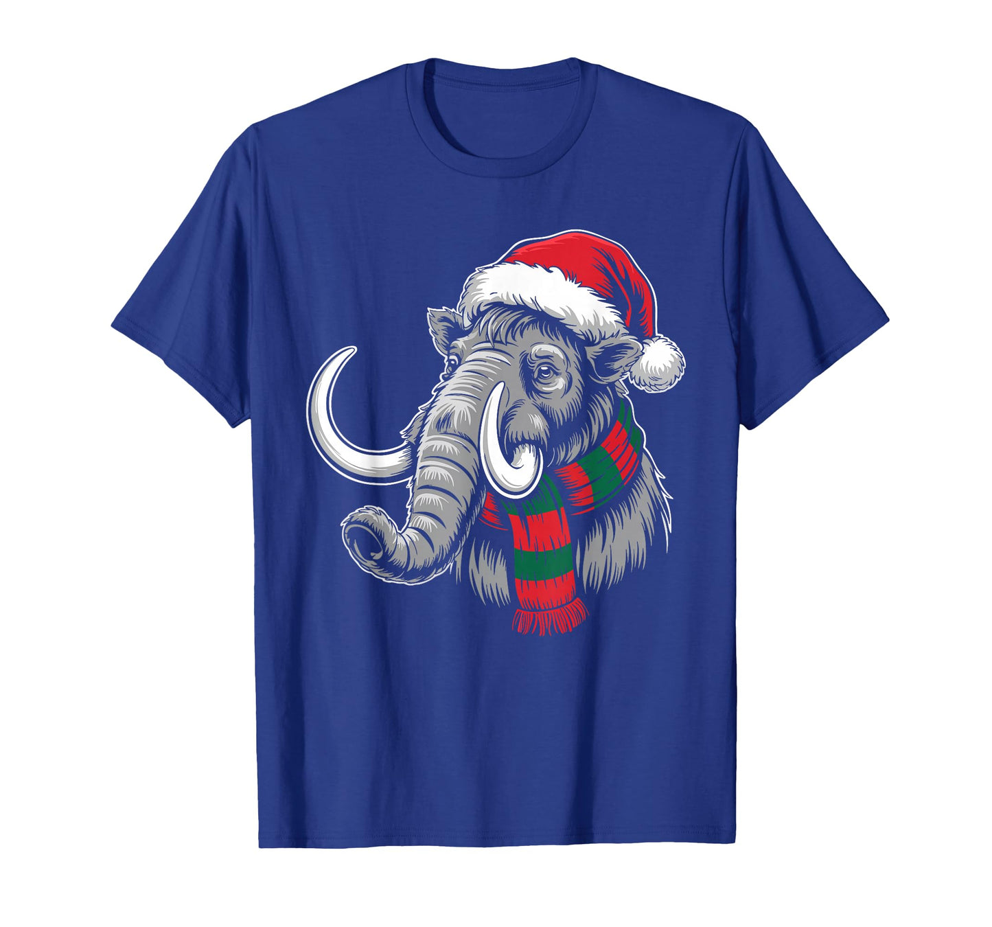 Woolly Mammoth Xmas Santa Hat Scarf Christmas Costume T-Shirt
