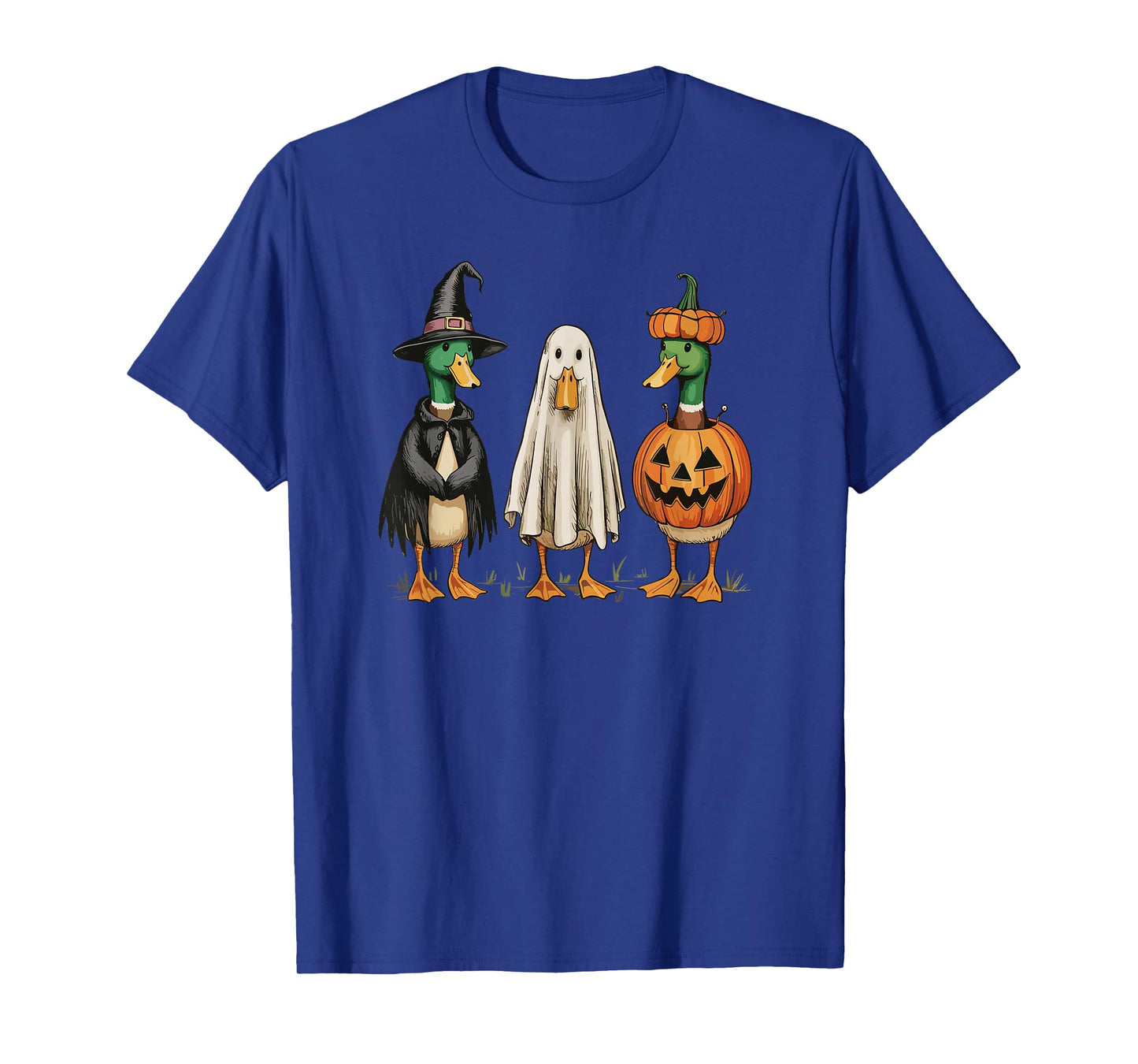 Funny Halloween Duck Costume Party Witch Ghost Pumpkin T-Shirt