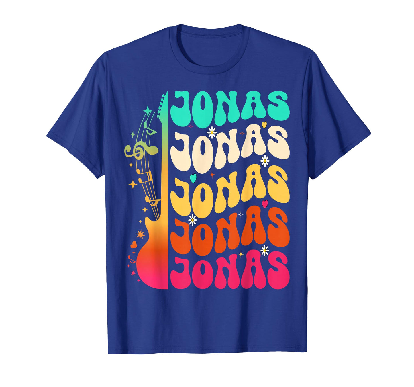 Retro Jonas First Name I Love Jonas 80's Groovy T-Shirt
